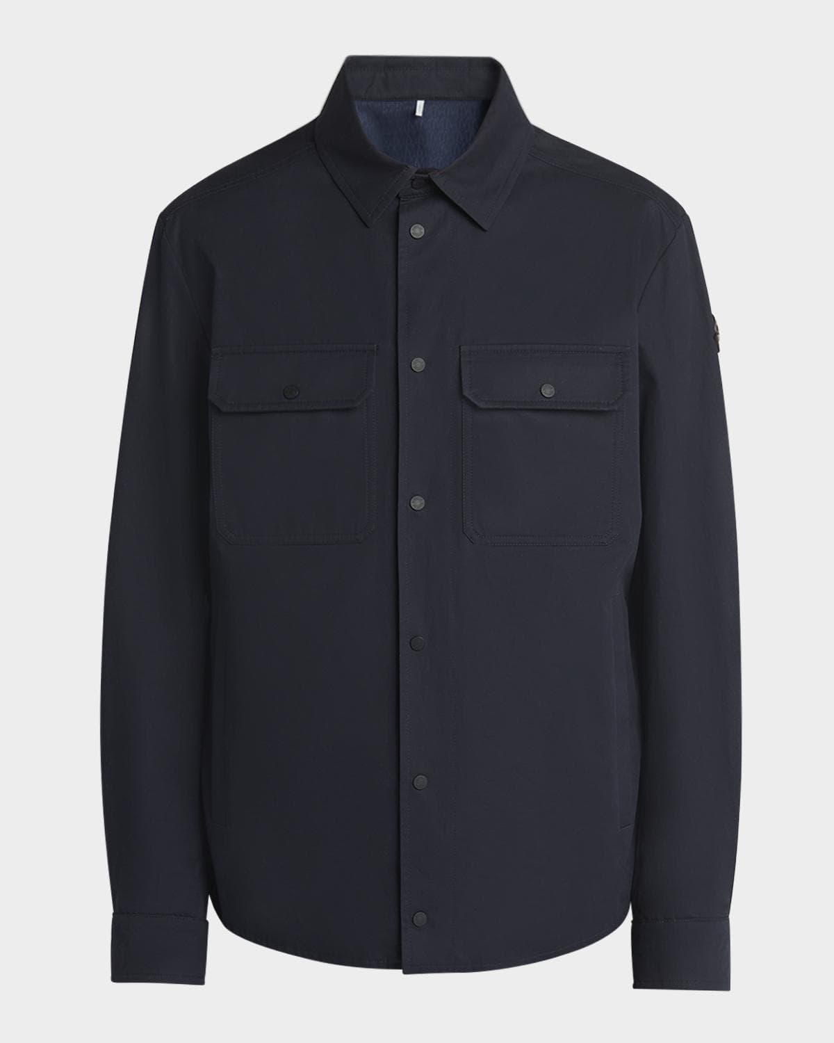 Moncler Men's Gabardine Snap-Front Overshirt