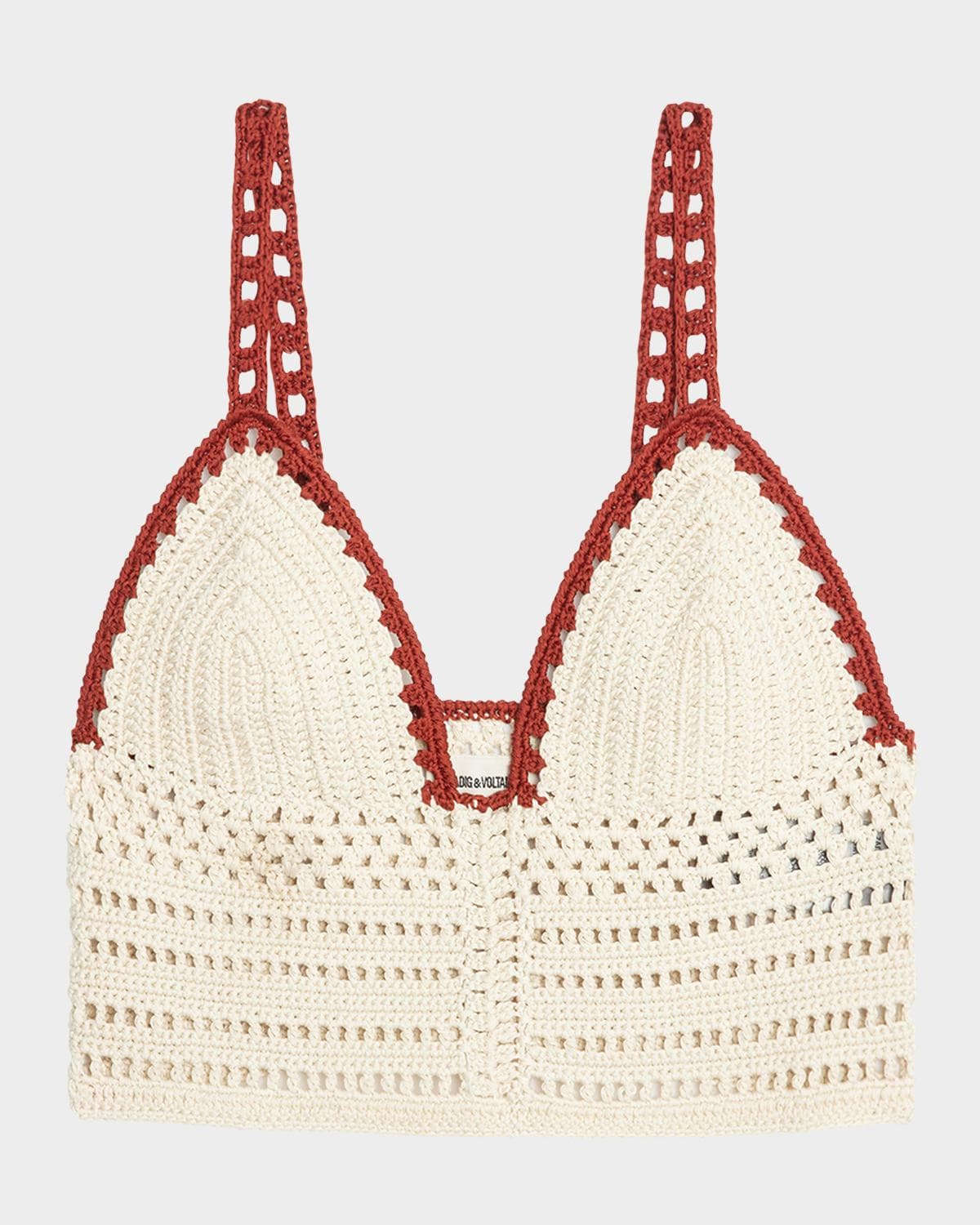 Zadig & Voltaire Taly Crochet-Knit Crop Top