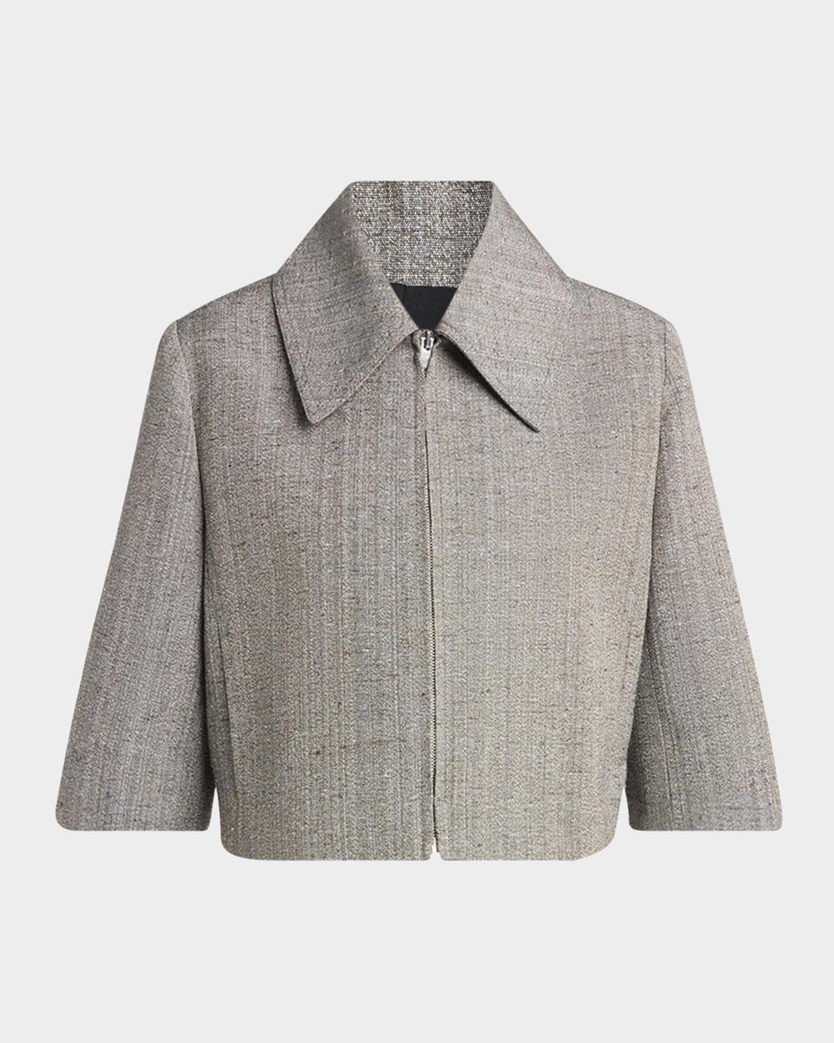 Bottega Veneta Knotted Melange Cropped Jacket