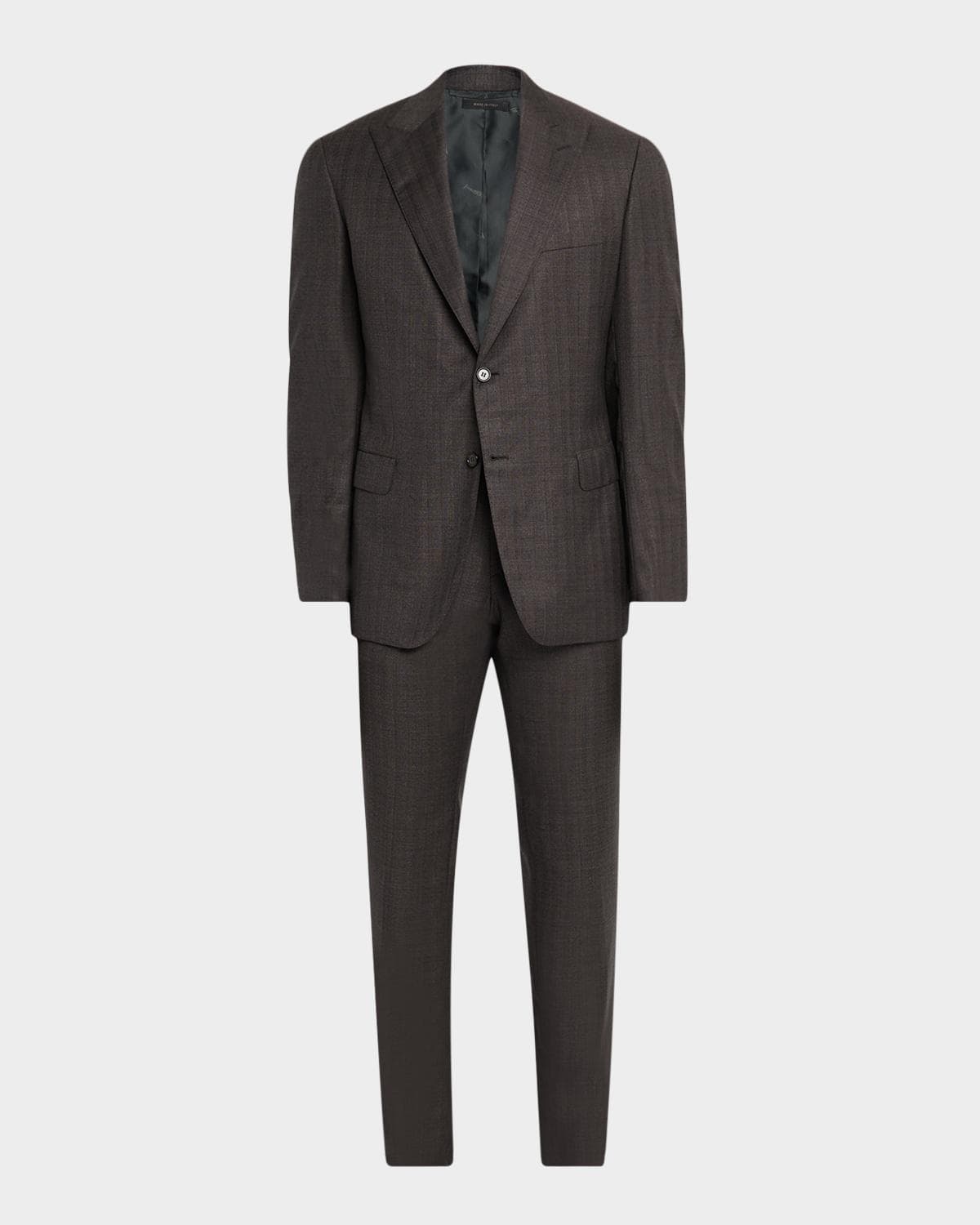 Brioni Mens Trevi Wool Peak Lapel Two-Piece Suit