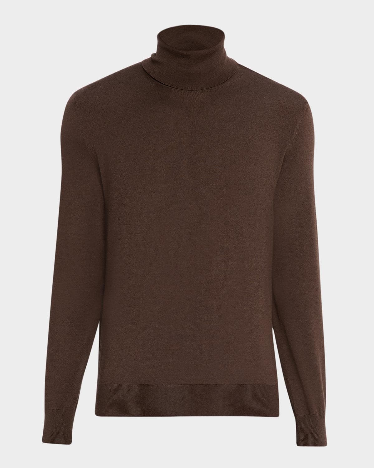 ZEGNA Men's Fine Cashmere and Silk Turtleneck Sweater
