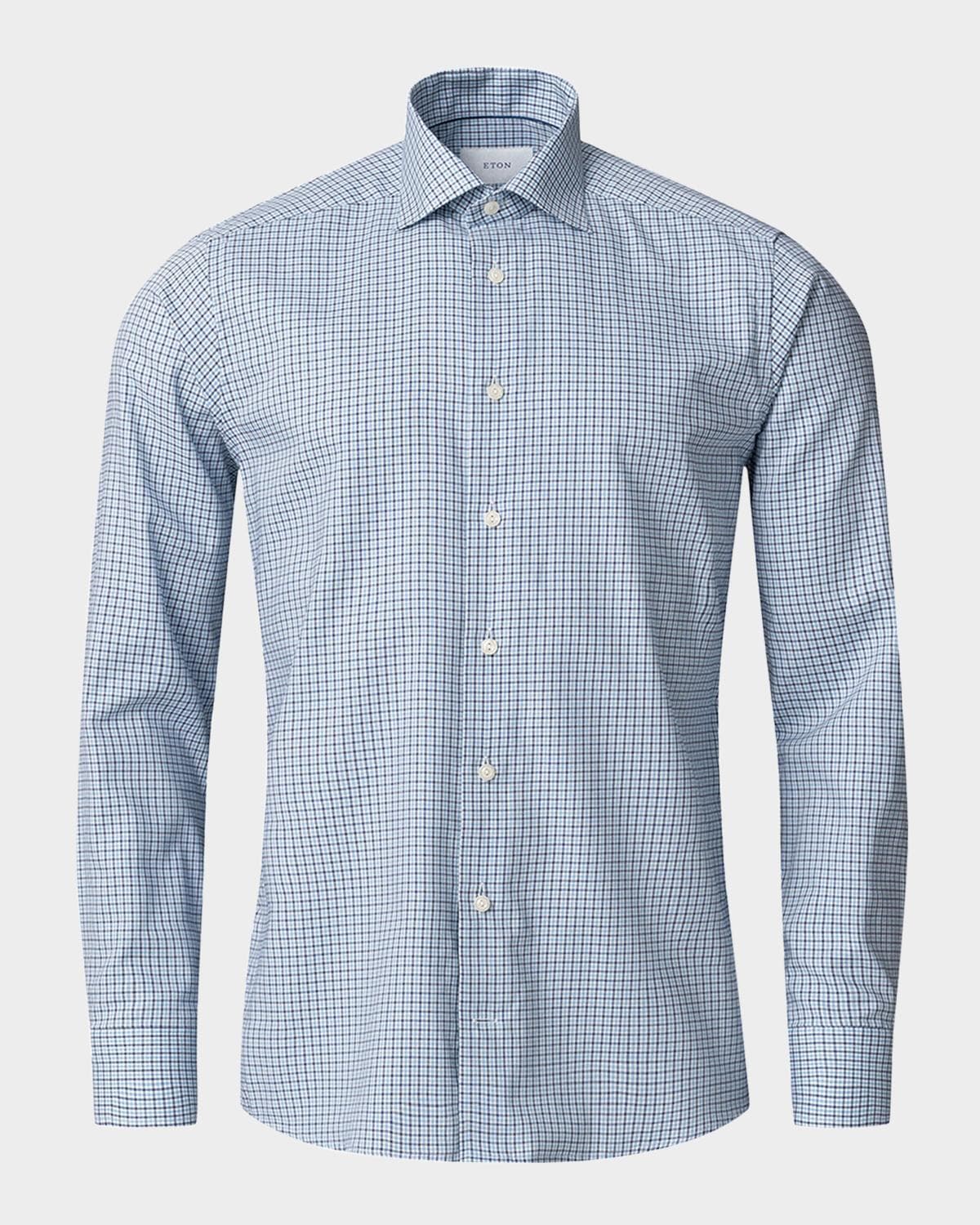 Eton Men's Signature Oxford Grid Check Contemporary-Fit Dress Shirt