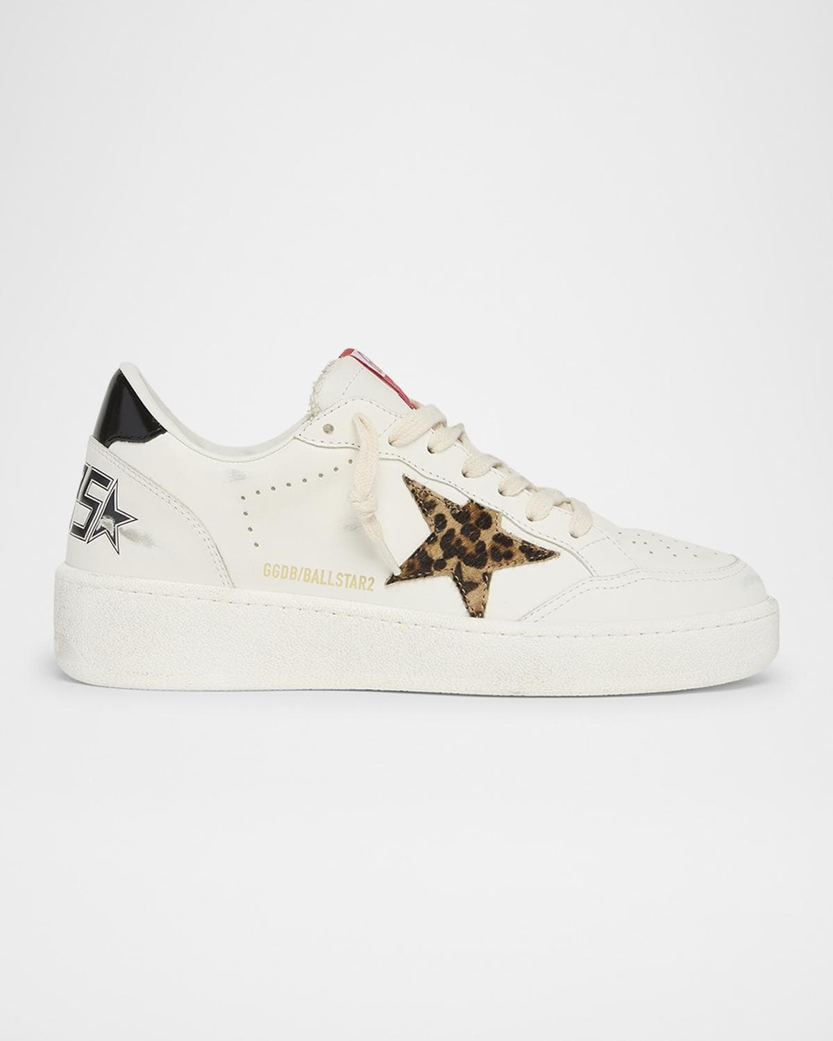 Golden Goose Ball Star Mixed Leather Low-Top Sneakers