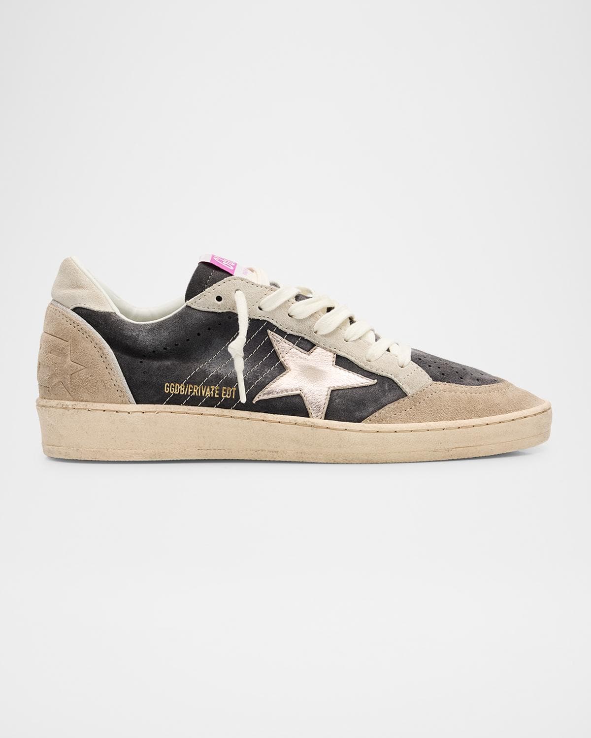 Golden Goose Ball Star Mixed Leather Low-Top Sneakers