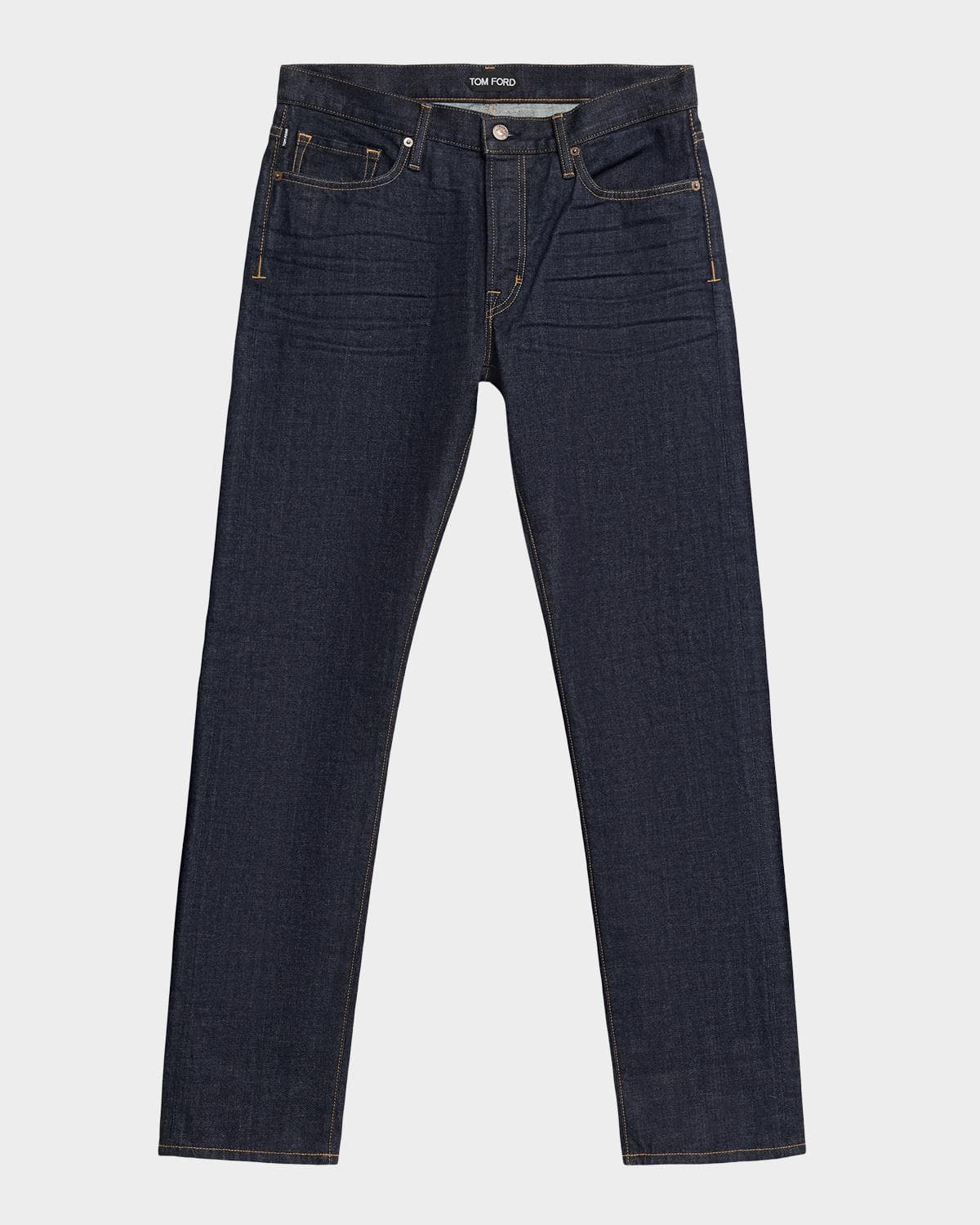 TOM FORD Men's Dark Rinse Selvedge Straight-Fit Jeans