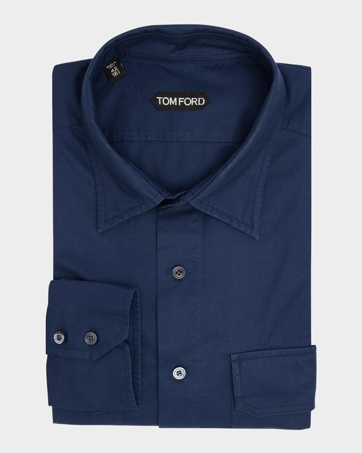 TOM FORD Men's Cotton Twill Double-Pocket Overshirt