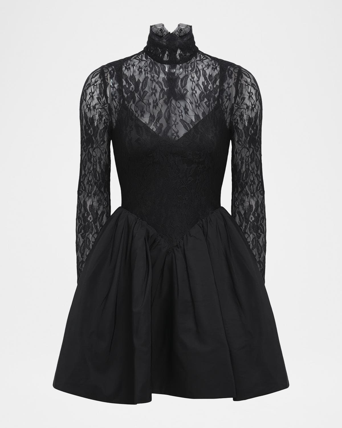 BCBGMAXAZRIA Stretch Lace Mini Bubble Dress