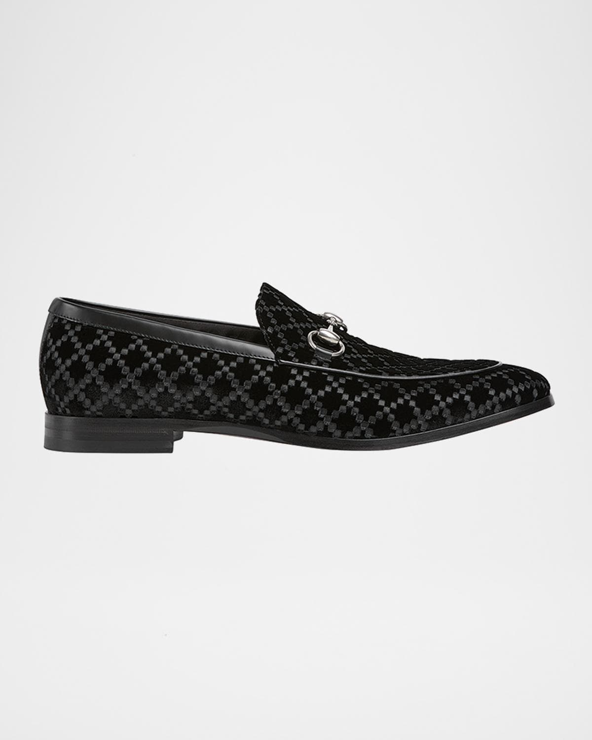 Gucci Men's Next Velvet and Leather Bit Loafers
