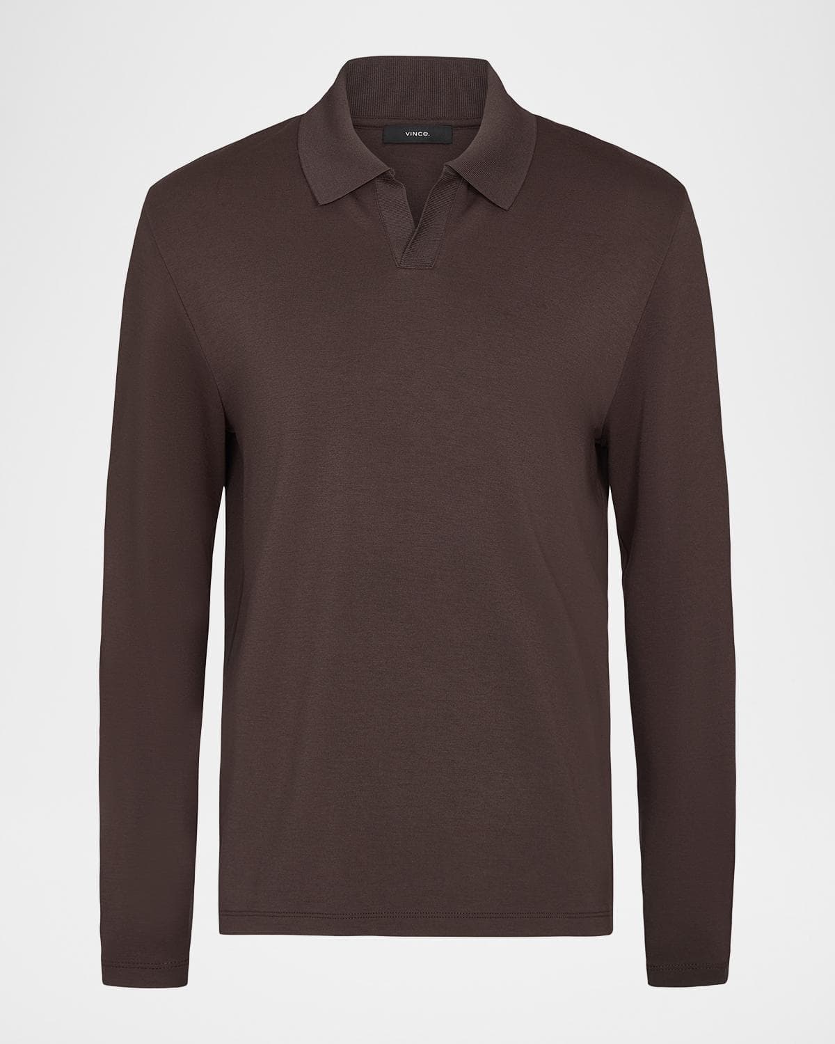 Vince Men's Milano Pima Cotton-Blend Johnny-Collar Polo Shirt