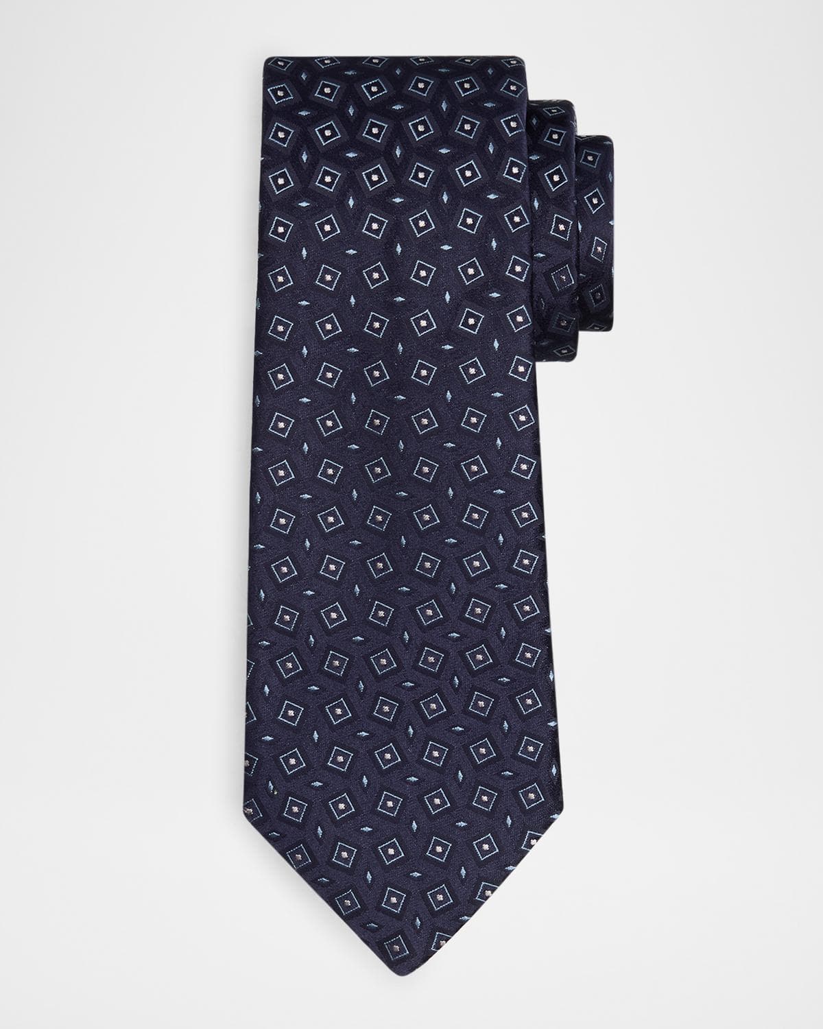Giorgio Armani Men's Geometric Chevron Silk Tie