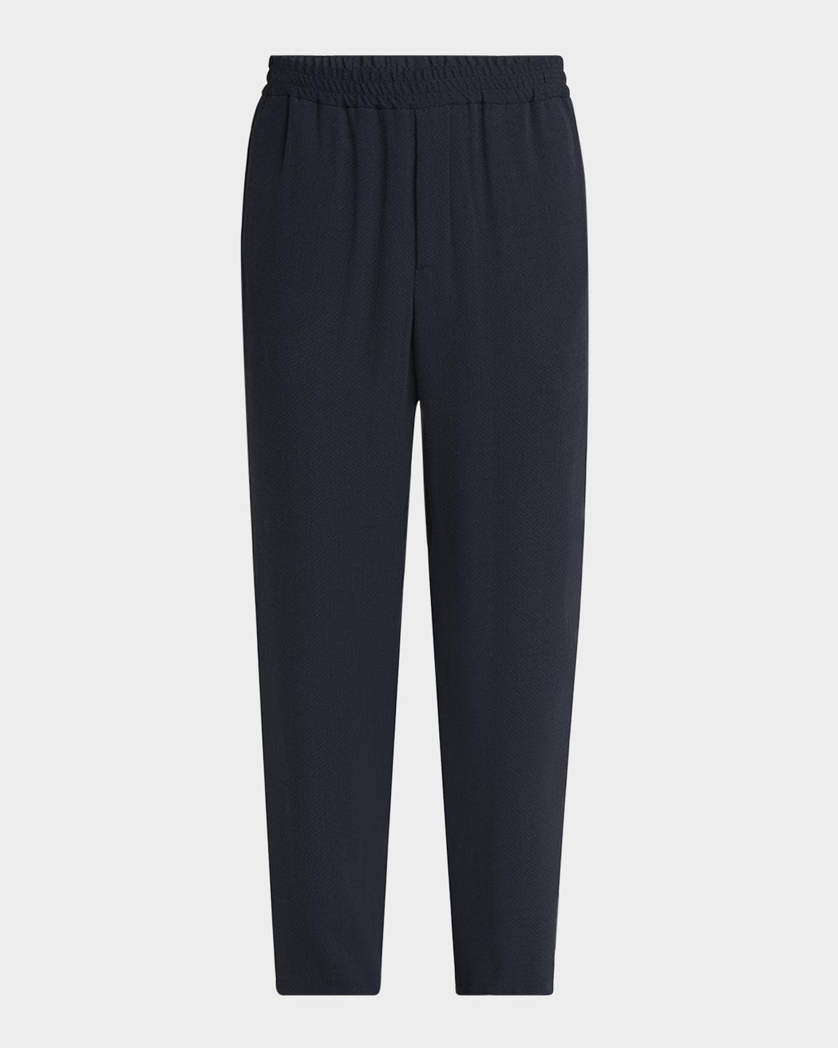 Giorgio Armani Men's Micro-Chevron Cupro and Viscose Pull-On Pants · 50 (40) R