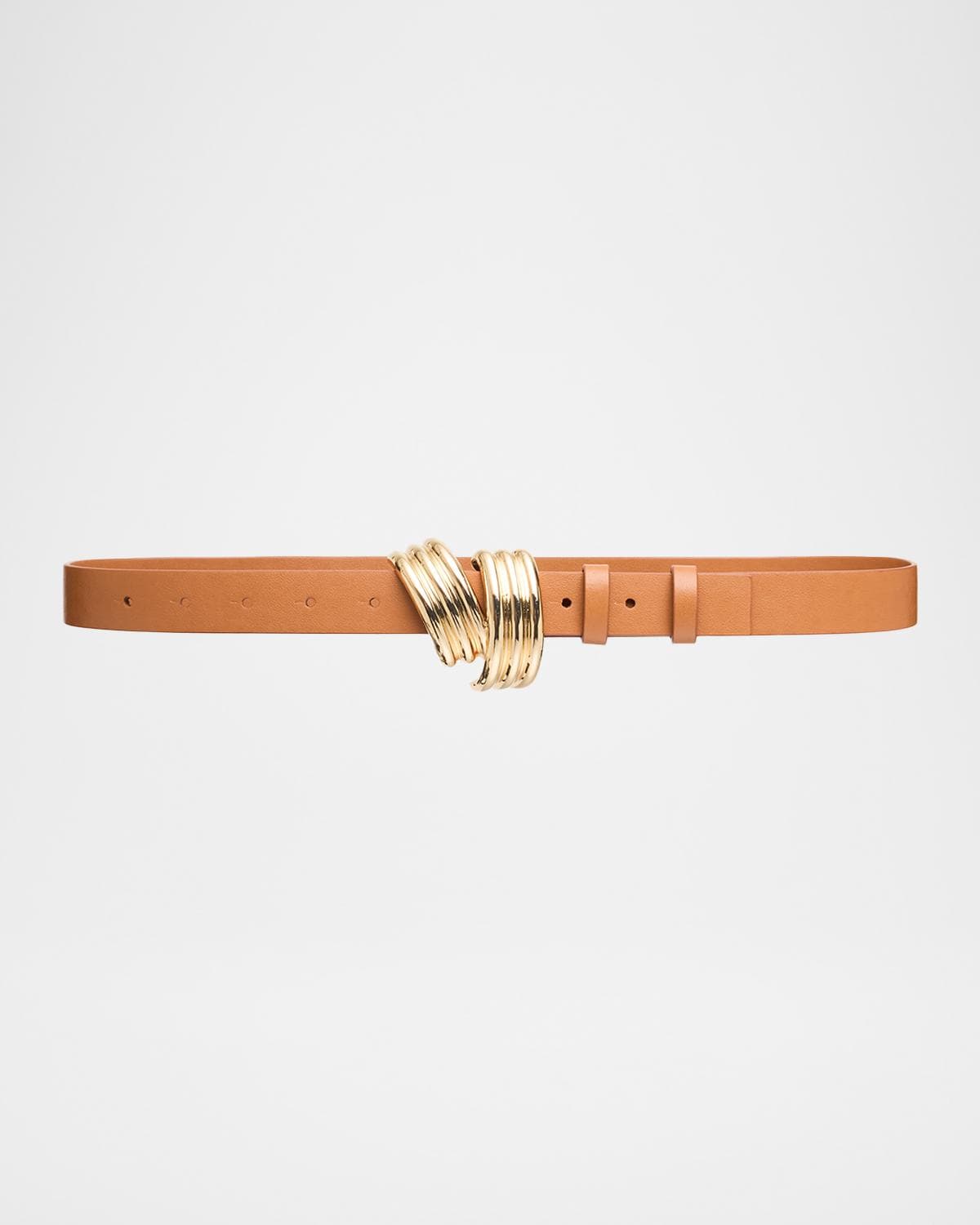 Brandon Maxwell Edythe Swirl Leather Belt