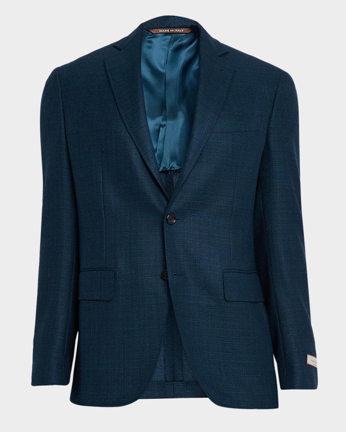 Canali Men's Wool Textured Notch Lapel Sport Coat