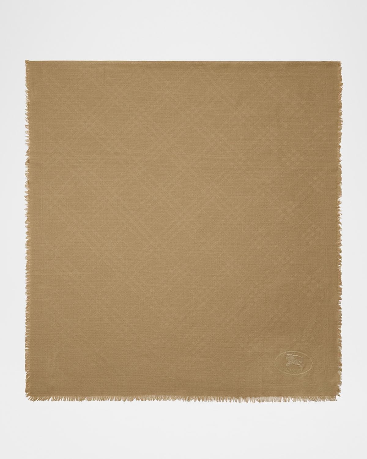 Burberry Wool & Silk Check Jacquard Scarf