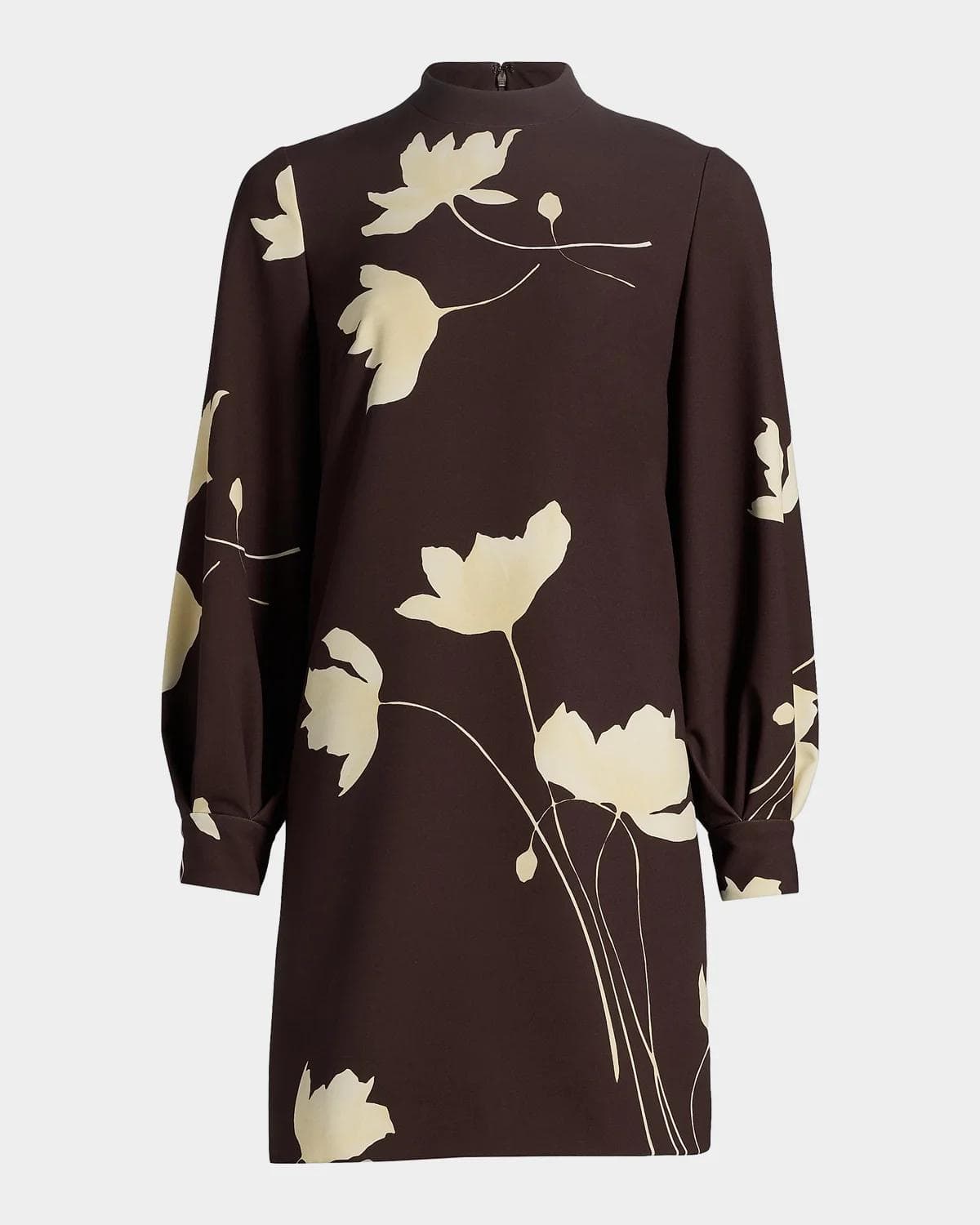 Lela Rose Elizabeth Floral Long-Sleeve Dress