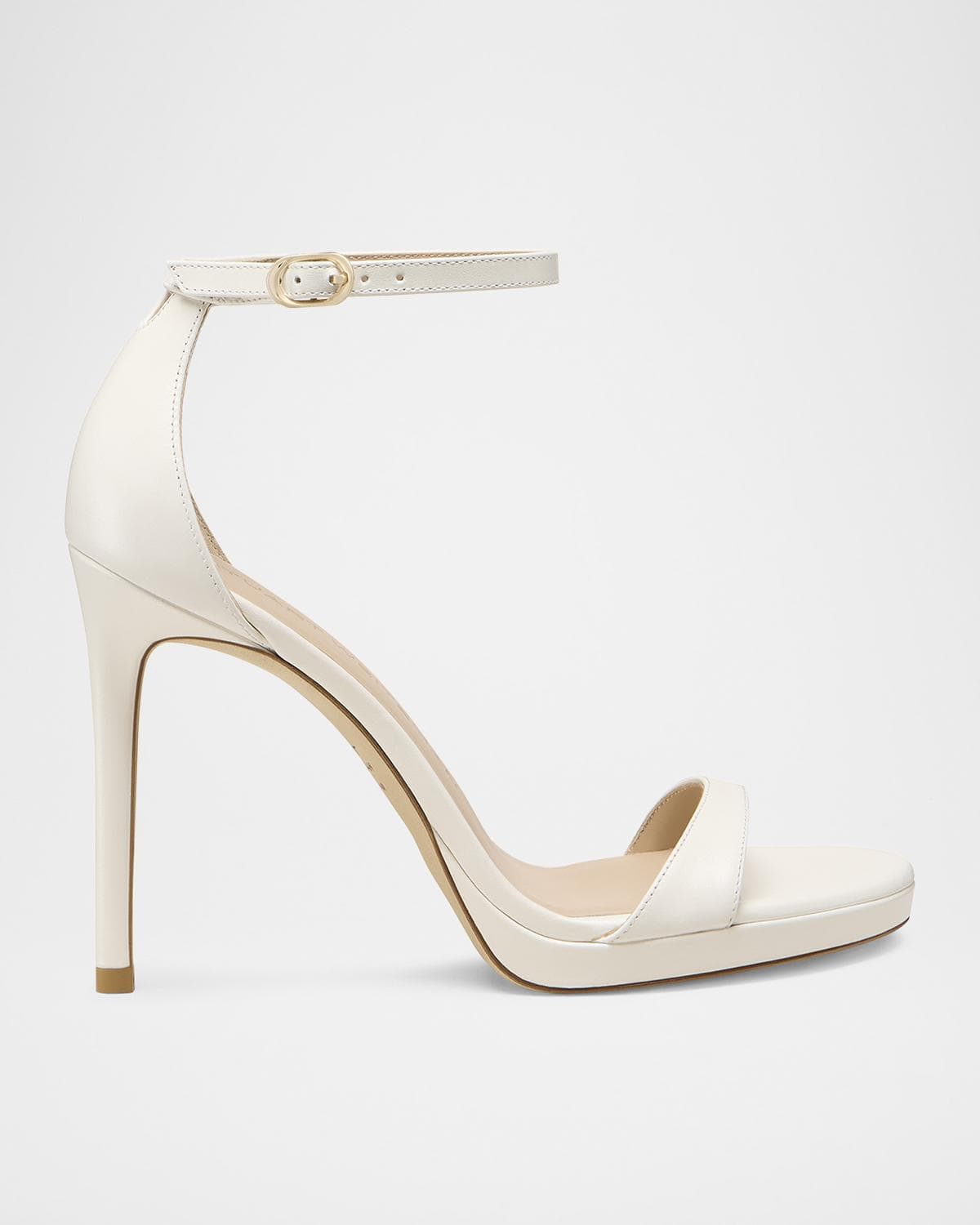 Stuart Weitzman Nudist Patent Ankle-Strap Platform Sandals