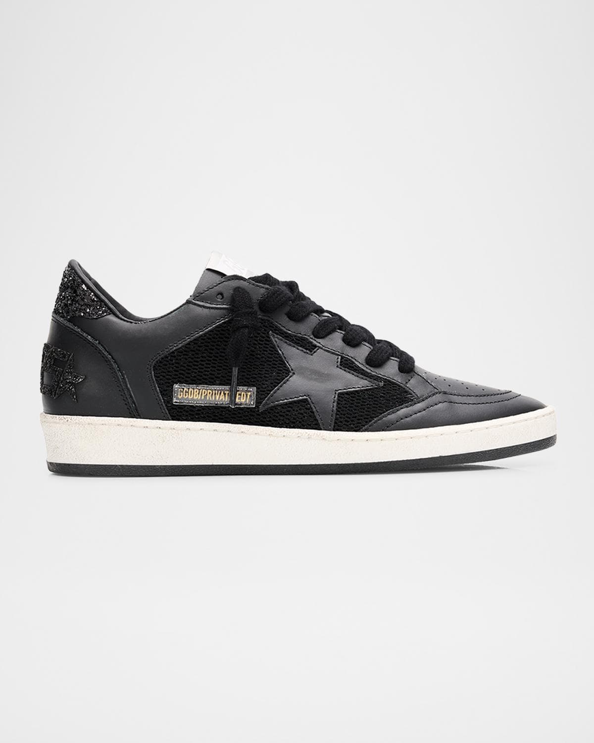 Golden Goose Ball Star Glitter Mesh Low-Top Sneakers