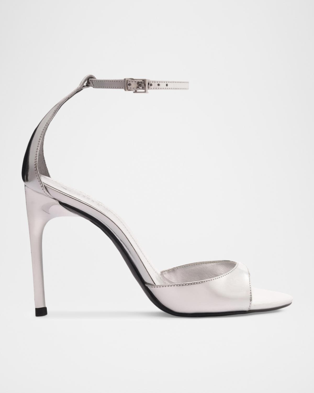 Schutz Scarlett Metallic Leather Ankle-Strap Stiletto Sandals