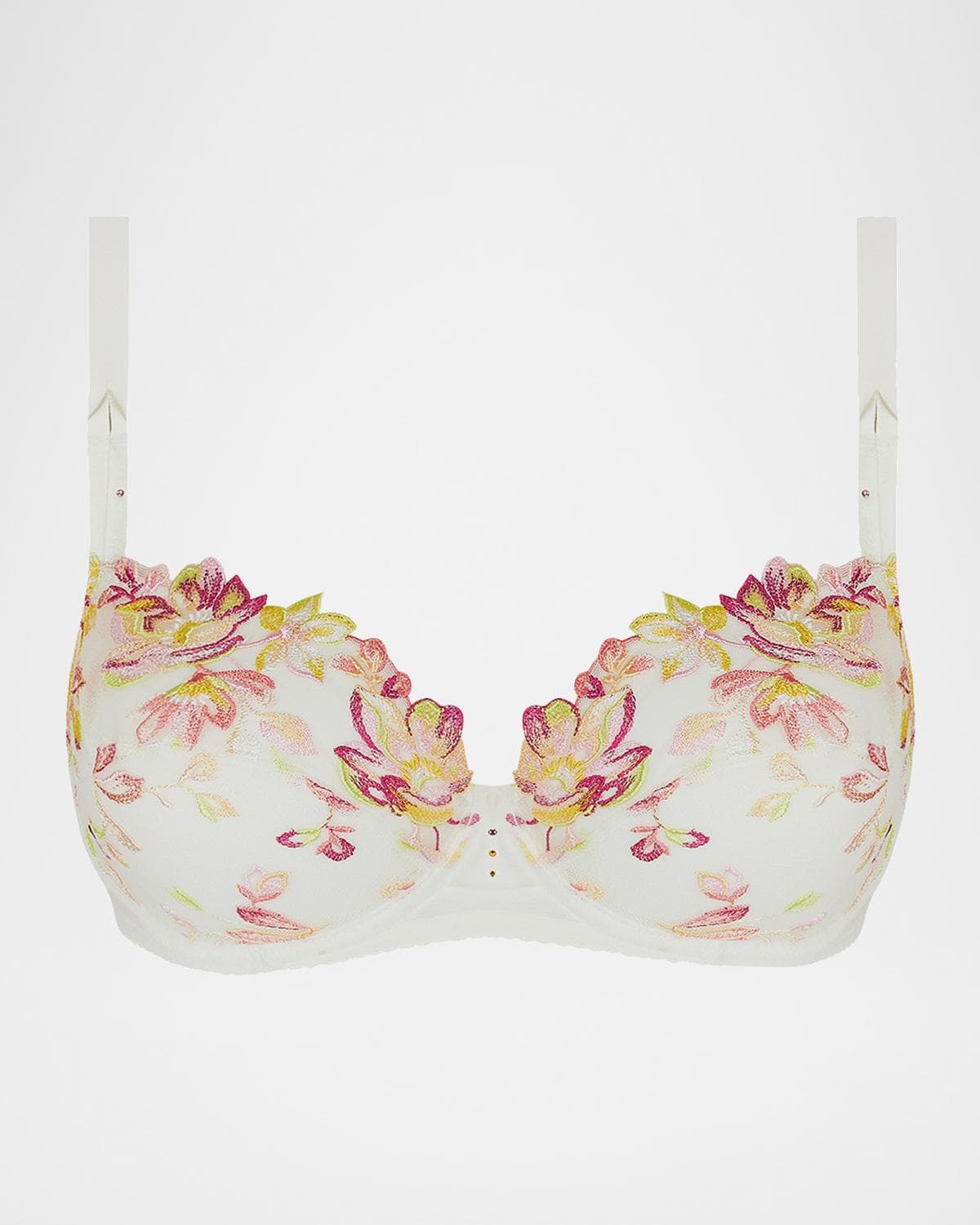 Lise Charmel Folie D 'Ete Floral-Embroidered Tulle Demi Bra