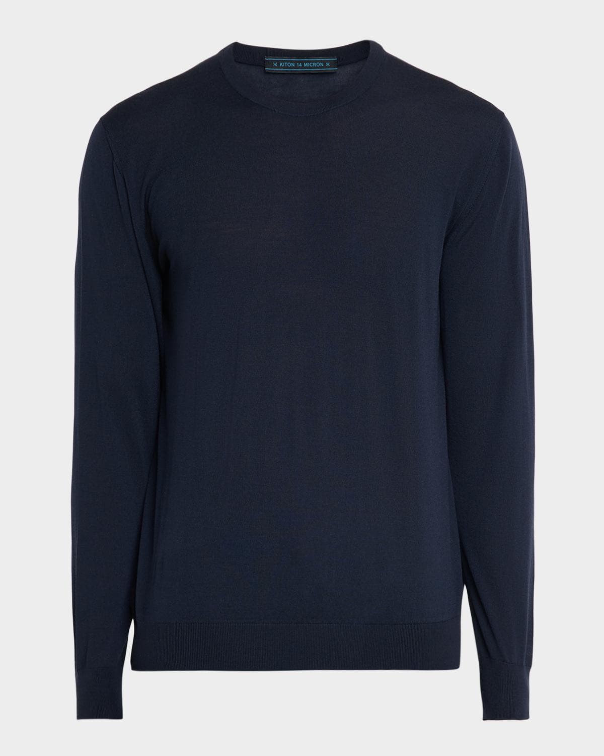 Kiton Men's 14 Micron Wool Crewneck Sweater