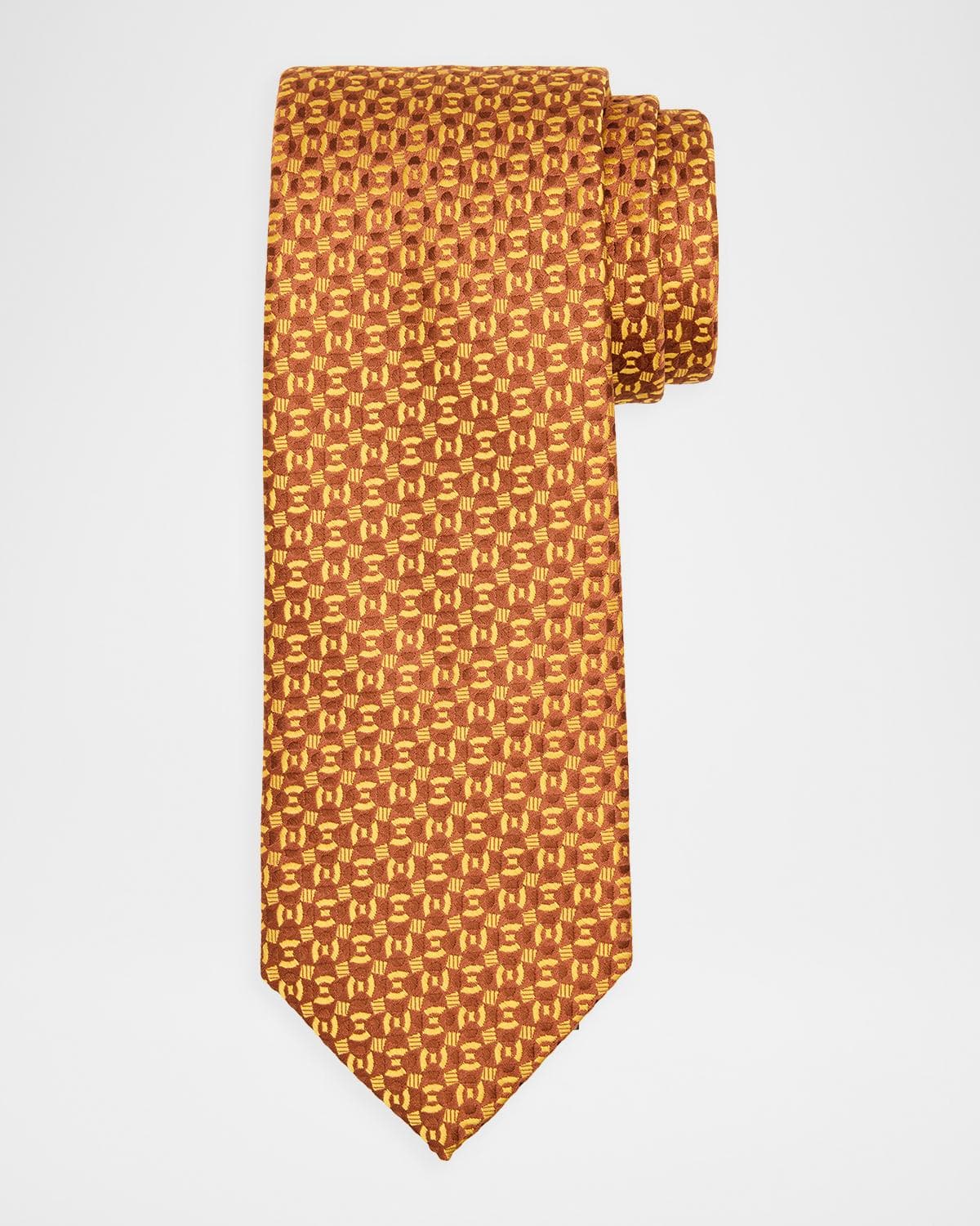 Charvet Men's Jacquard Woven Geometric Silk Tie