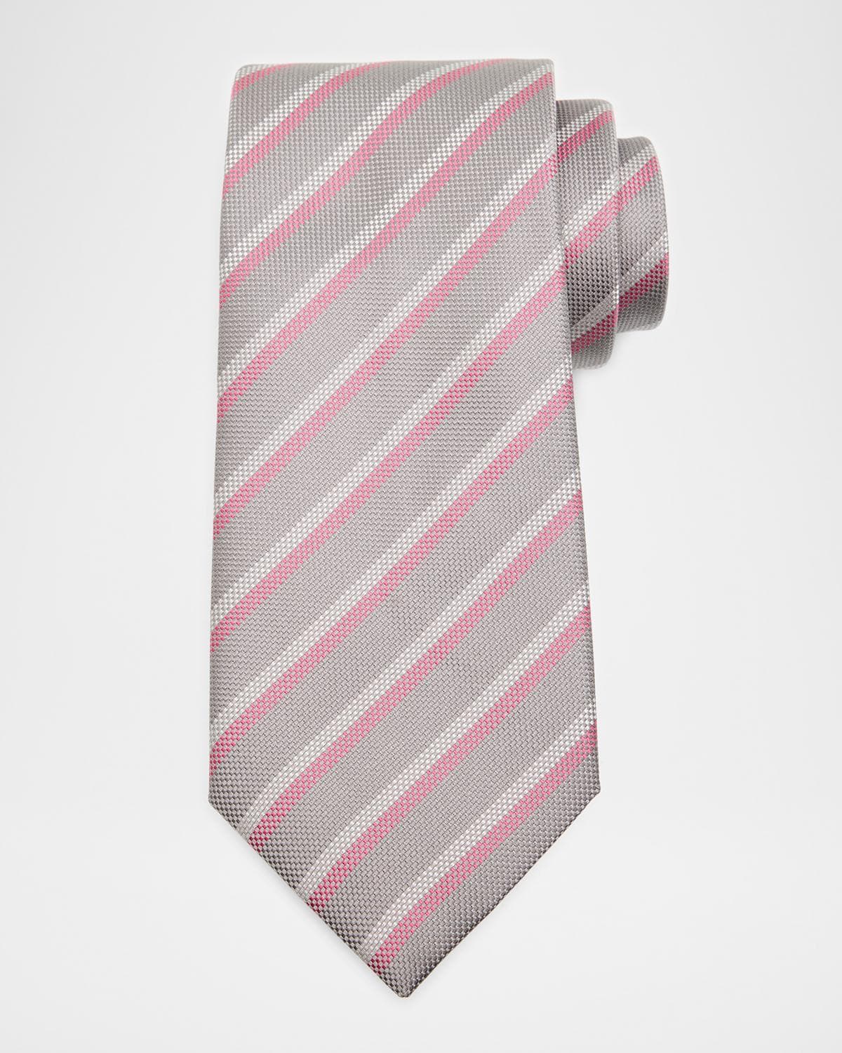 Charvet Men's Striped Silk Tie