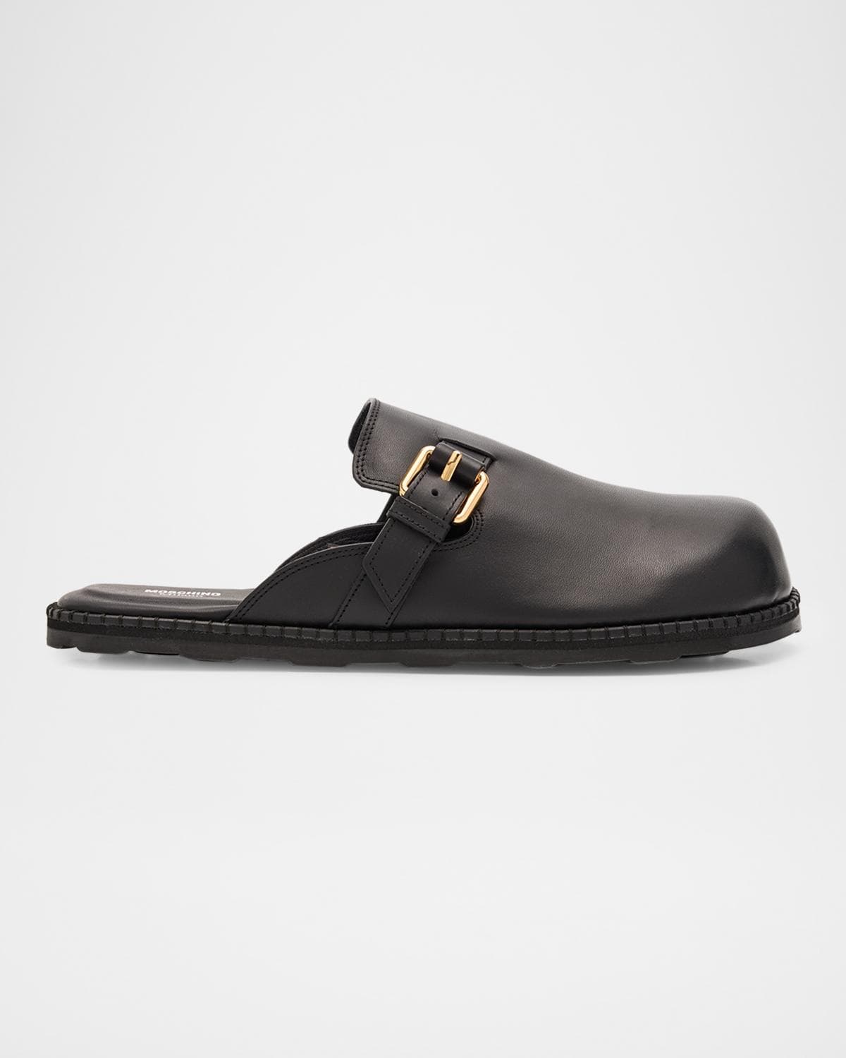 Moschino Men's Sabot Leather Mules