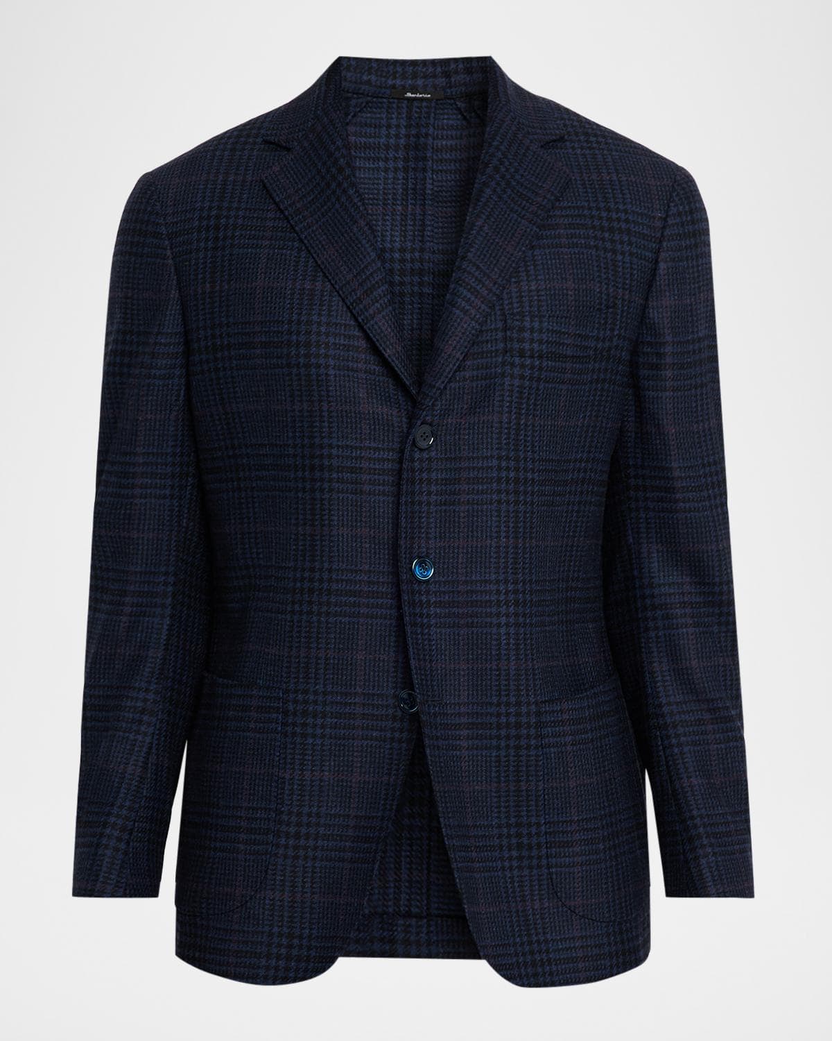 Sartorio Men's Wool, Silk and Cashmere Glen Plaid Sport Coat