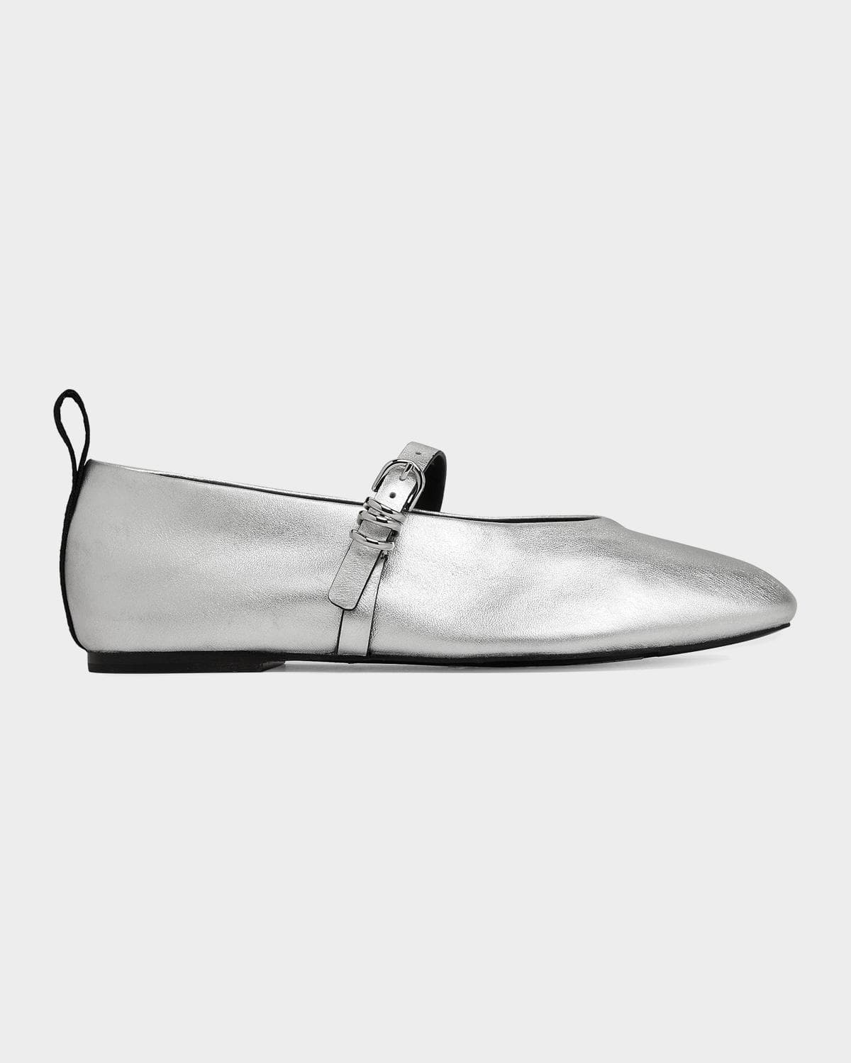 rag & bone Spire Metallic Leather Mary Jane Ballerina Flats