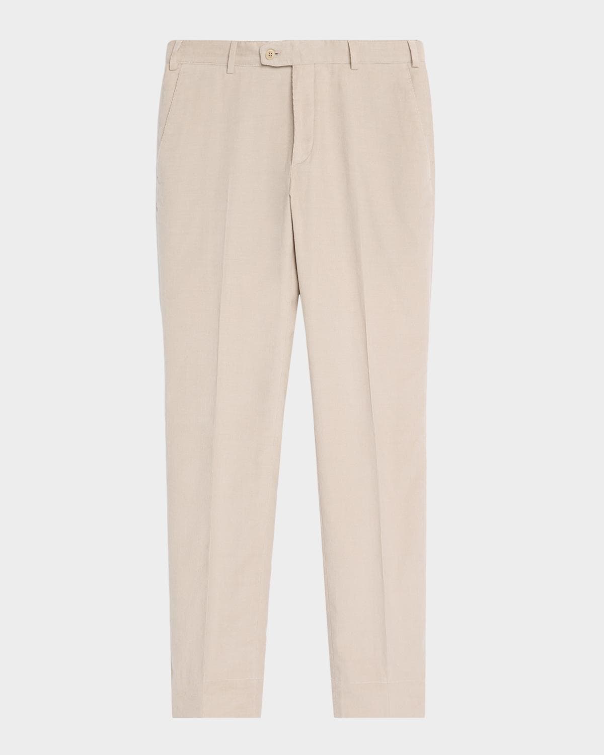 Brioni Men's Cotton and Cashmere Flat-Front Trousers