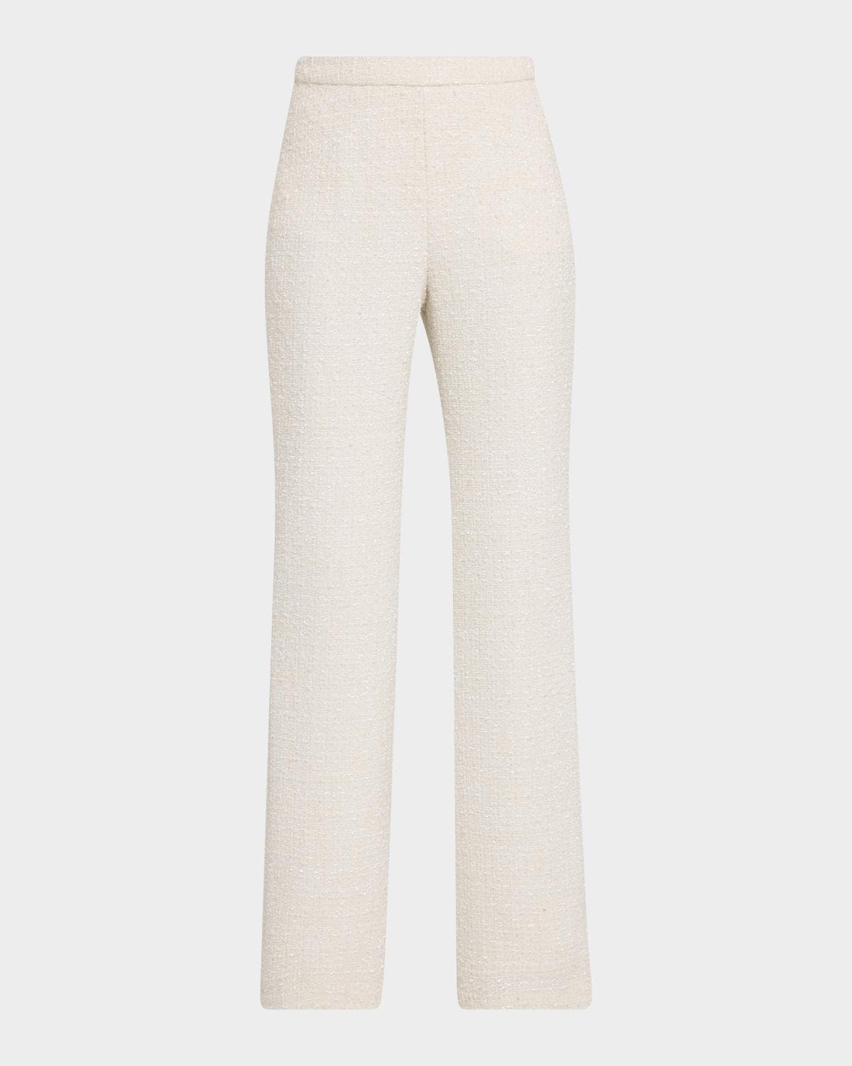Badgley Mischka Collection Boucle Tweed Bootcut Pants