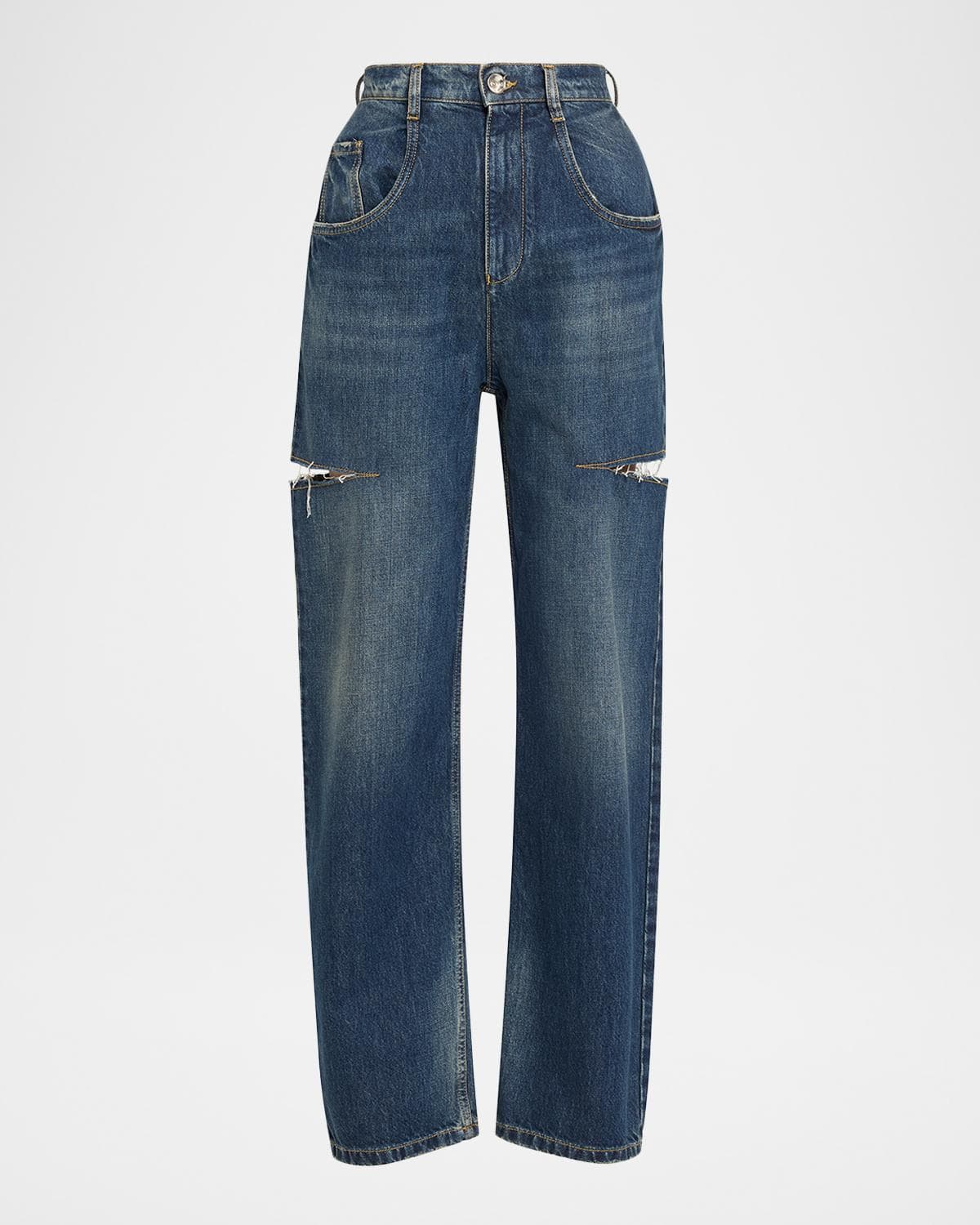 Maison Margiela Slash Slit Barrel-Leg Jeans