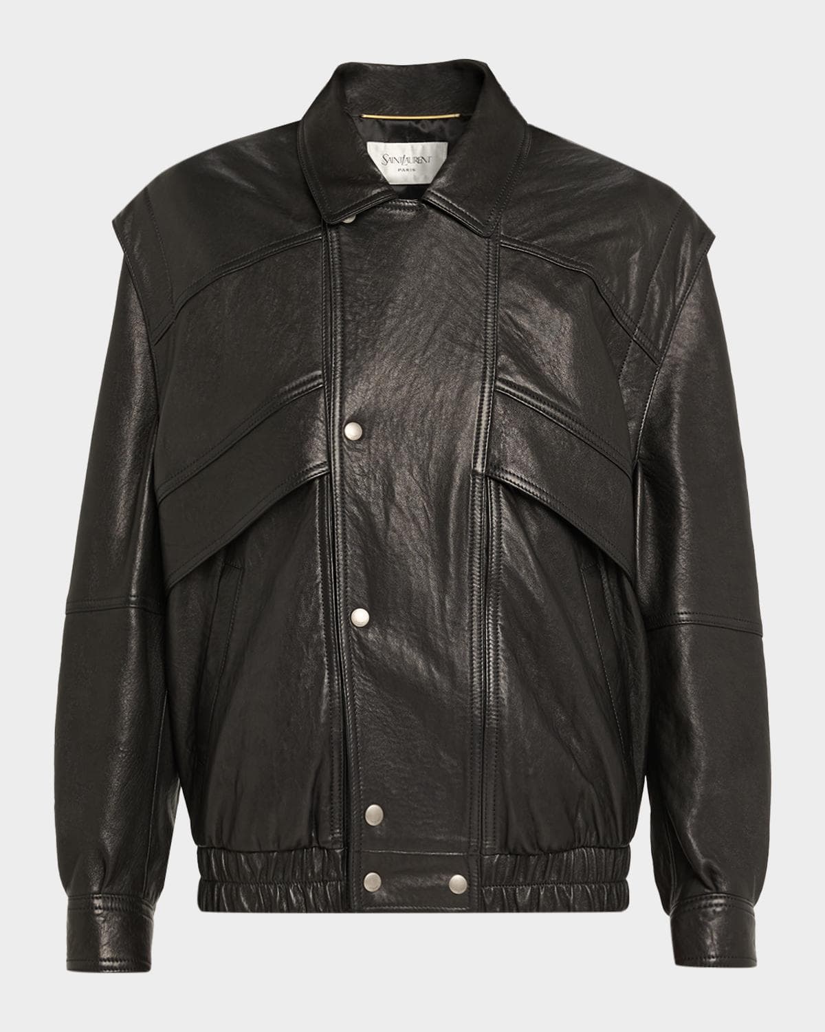 Saint Laurent Leather Bomber Jacket
