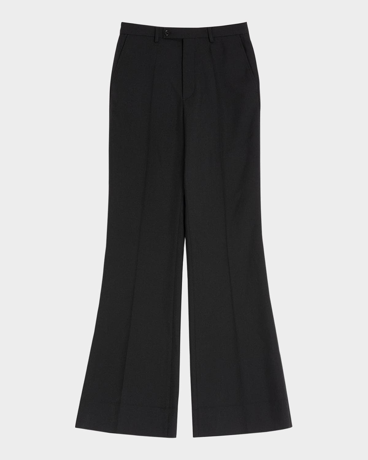 Valentino Garavani Men's Wide Leg Flared Flat-Front Pants