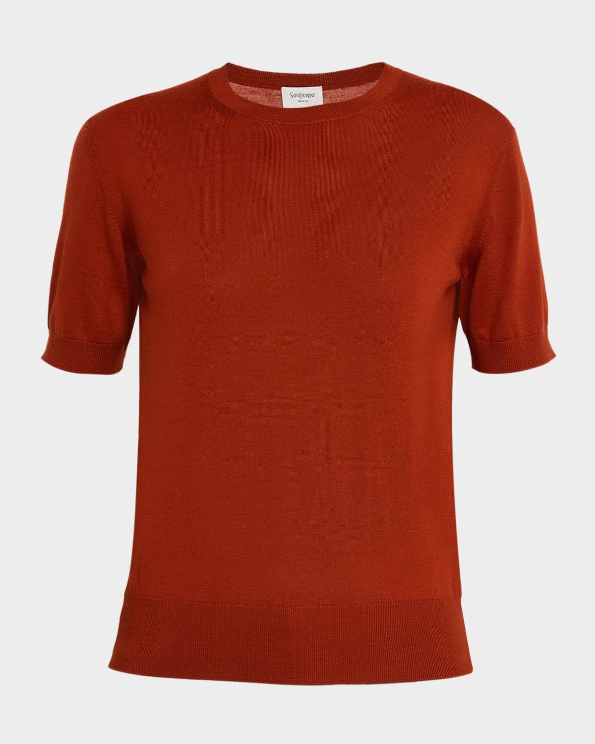 Saint Laurent Knit Short-Sleeve Top