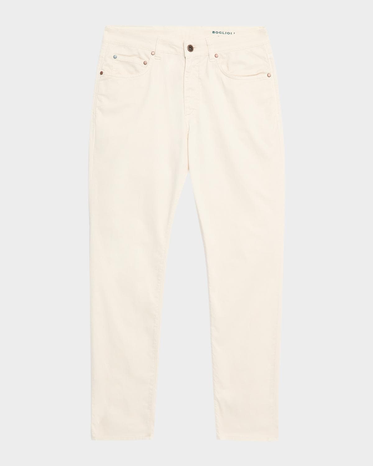 Boglioli Men's Slim Straight-Leg Cotton-Blend Five-Pocket Pants