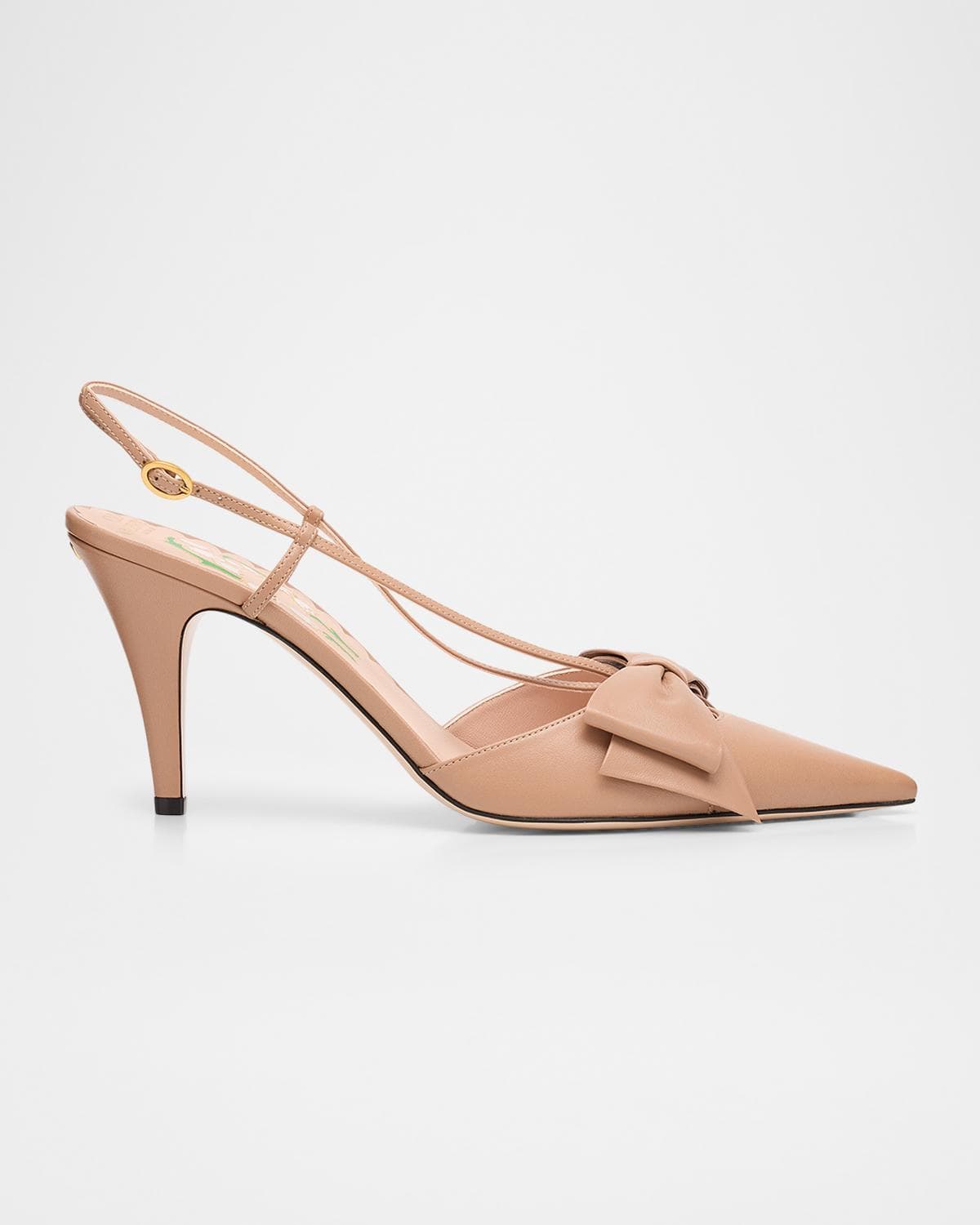 Valentino Garavani 85mm Bowow Slingback Leather Pumps