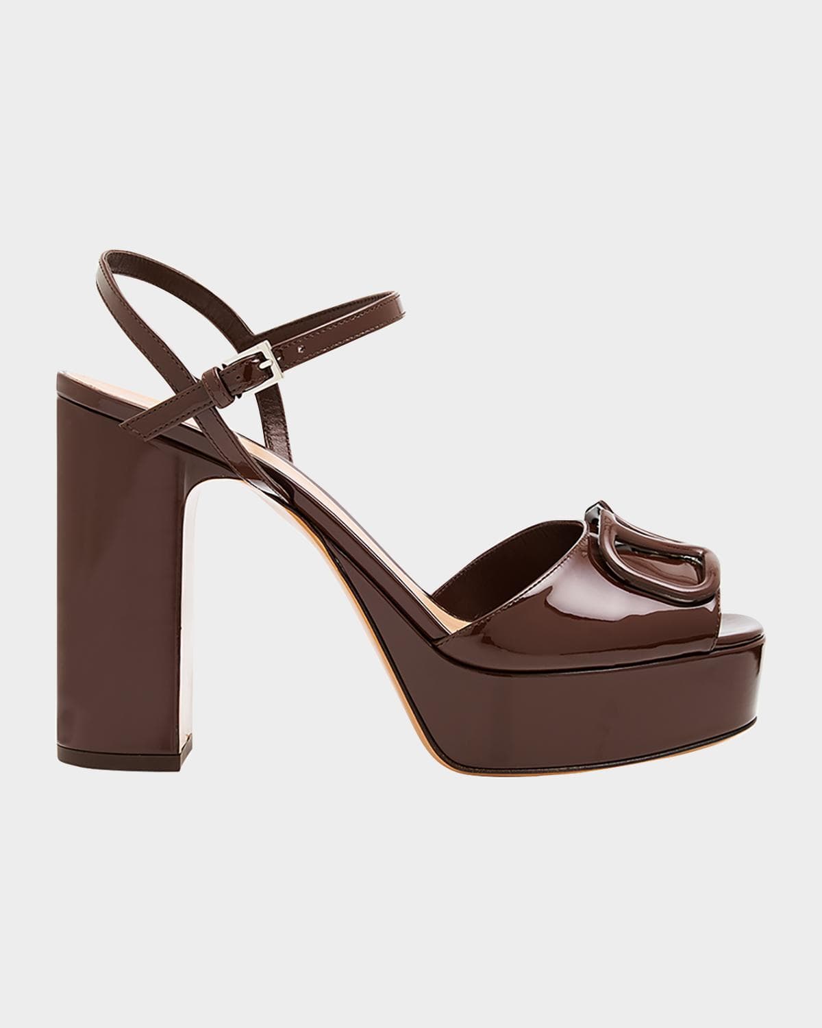 Valentino Garavani VLogo Signature Patent Leather Platform Sandals