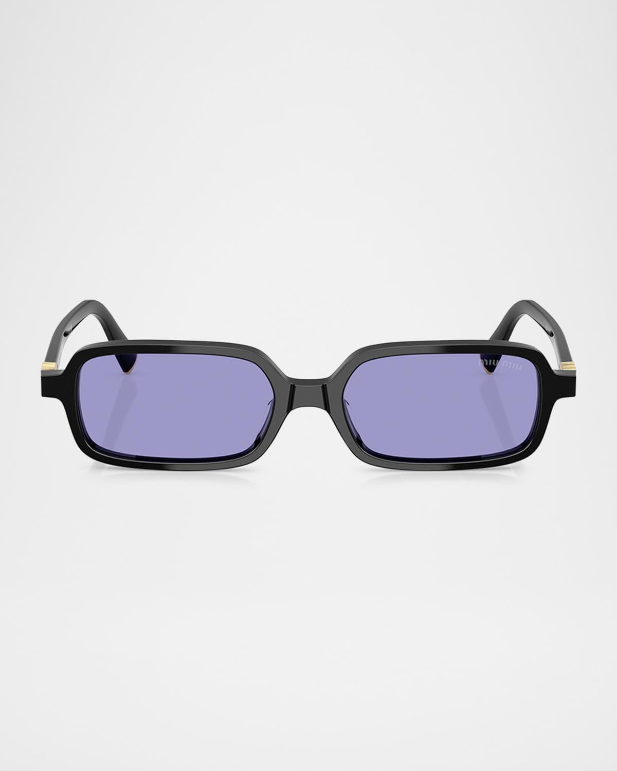 Miu Miu MU 11ZSF Acetate Rectangular Sunglasses