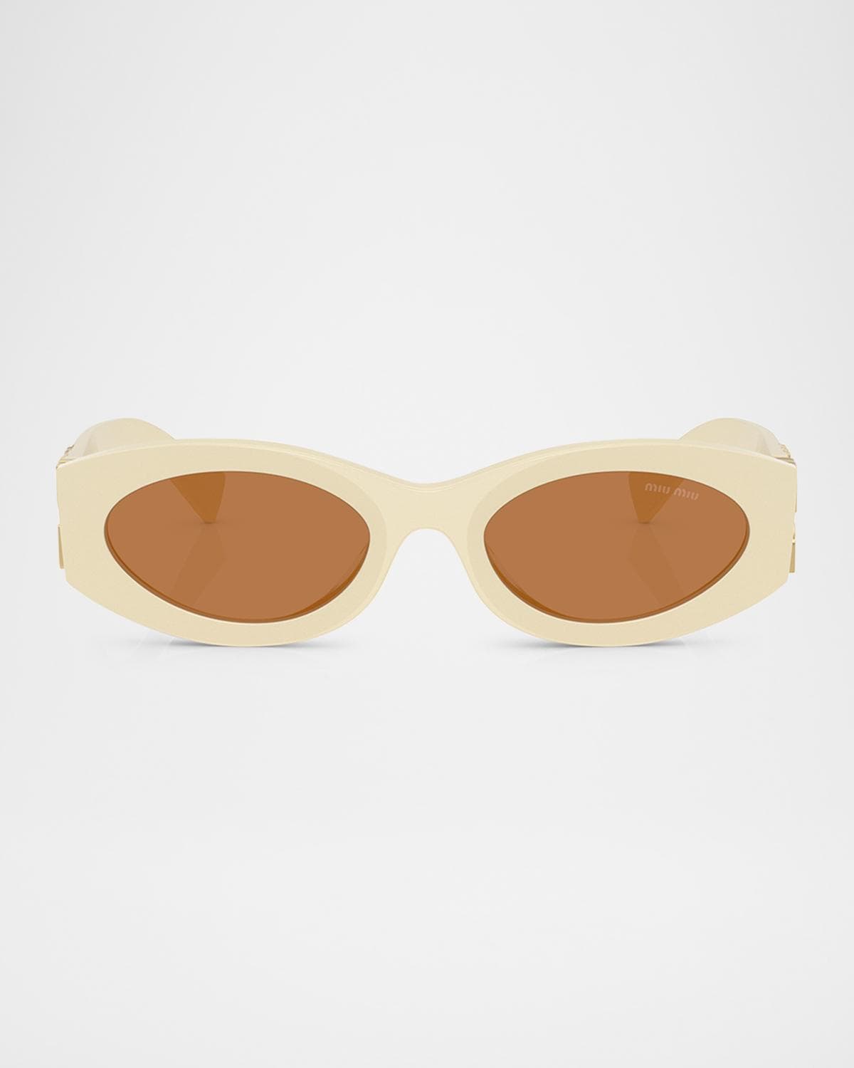 Miu Miu 0MU 11WS Acetate Oval Sunglasses