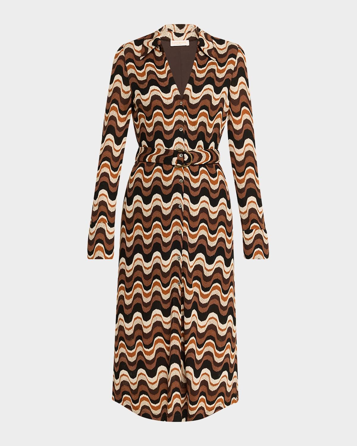 Ramy Brook Swirl Lydia Belted Midi Shirtdress