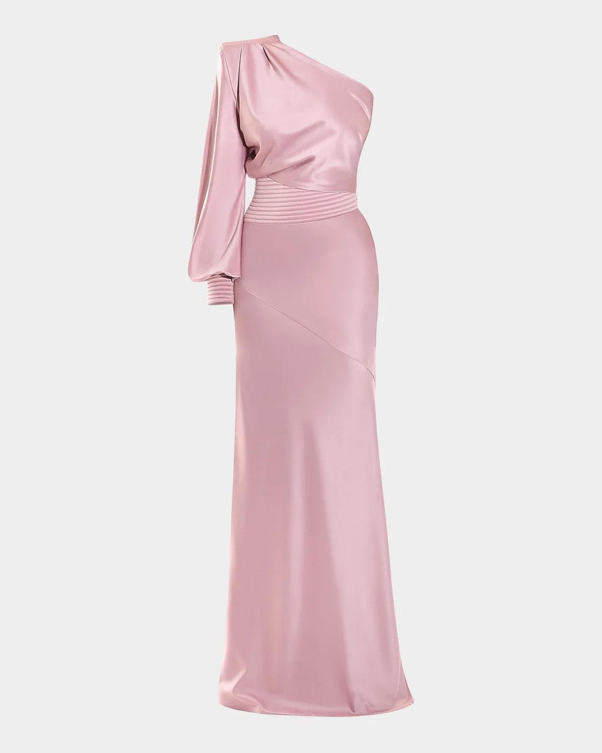 ZHIVAGO Don 't Look Now Draped One-Shoulder Satin Gown