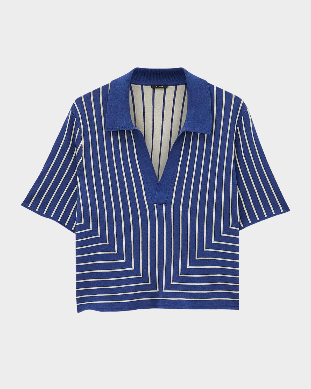Joseph Geometric Jacquard Knit Top · LARGE
