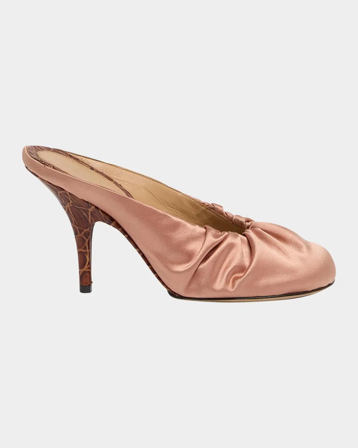 Dries Van Noten Ruched Satin Mules