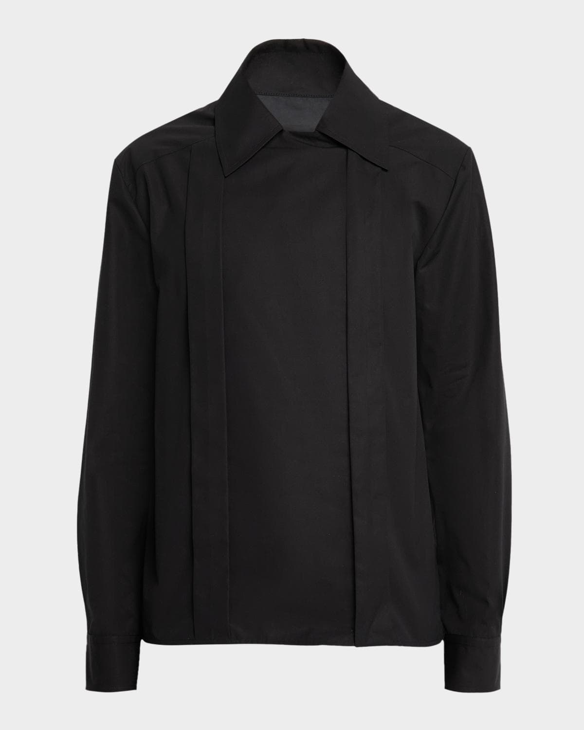 Jil Sander Men's Cotton Double-Pleated Dress Shirt