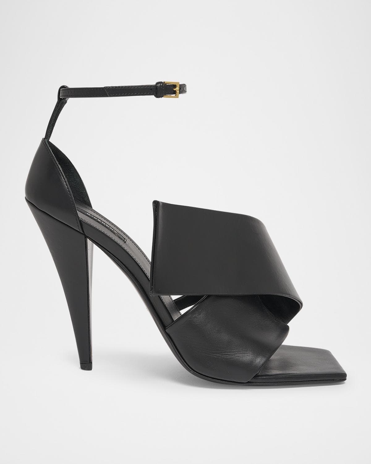 Givenchy Twisted Ribbon Leather Sandals