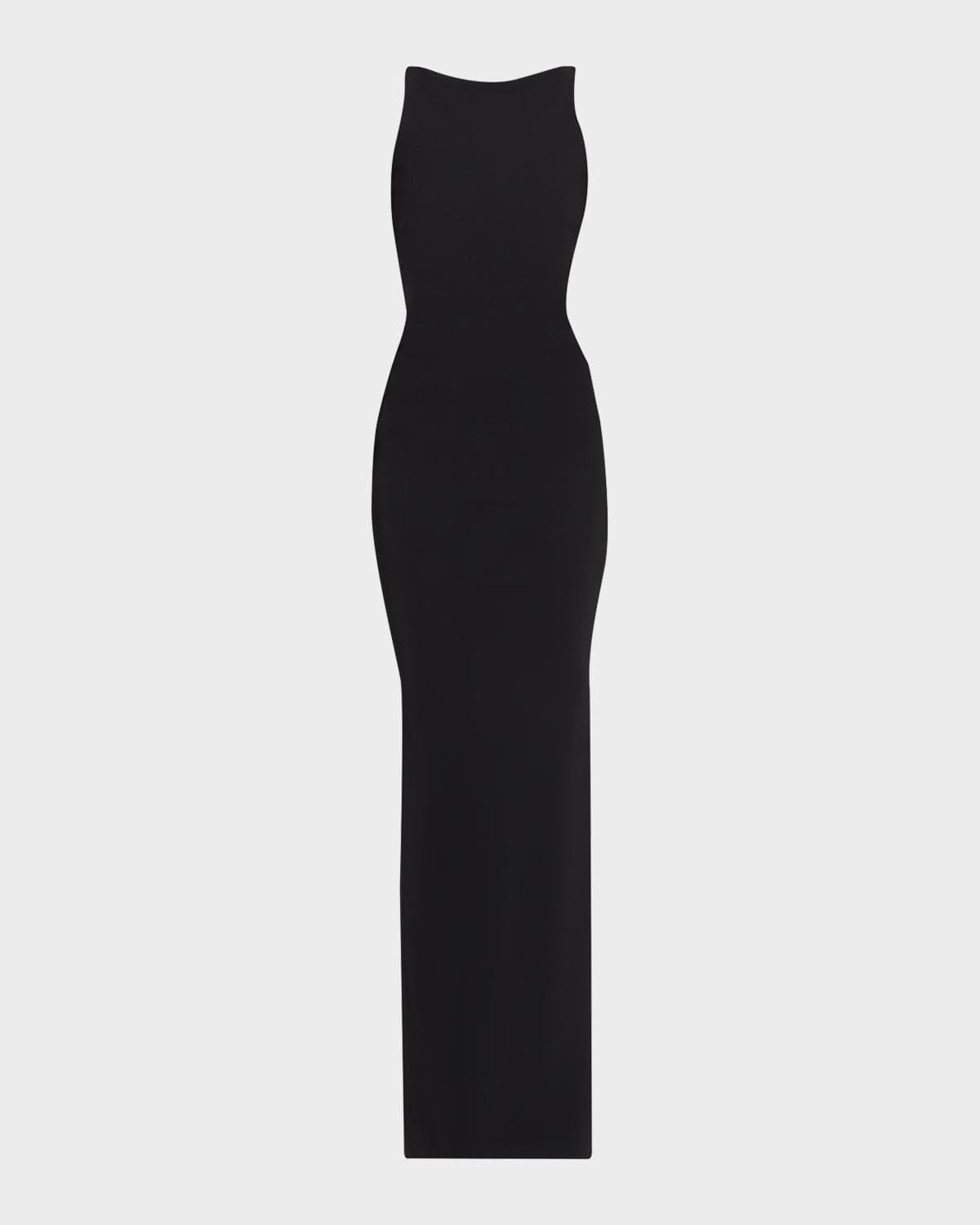 Chiara Boni La Petite Robe Eman Sleeveless Draped Column Gown