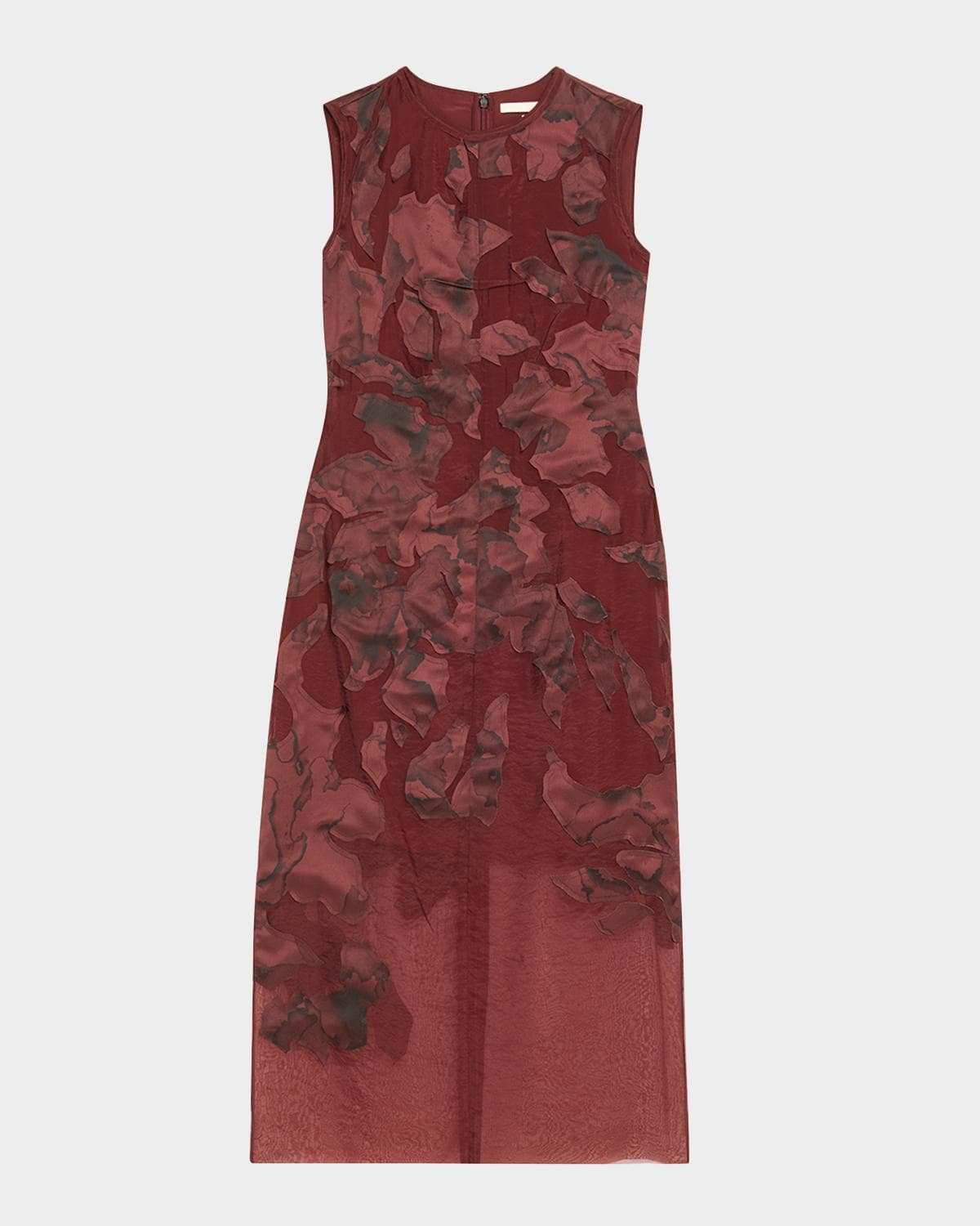 Jason Wu Collection Printed Applique Sleeveless Midi Dress