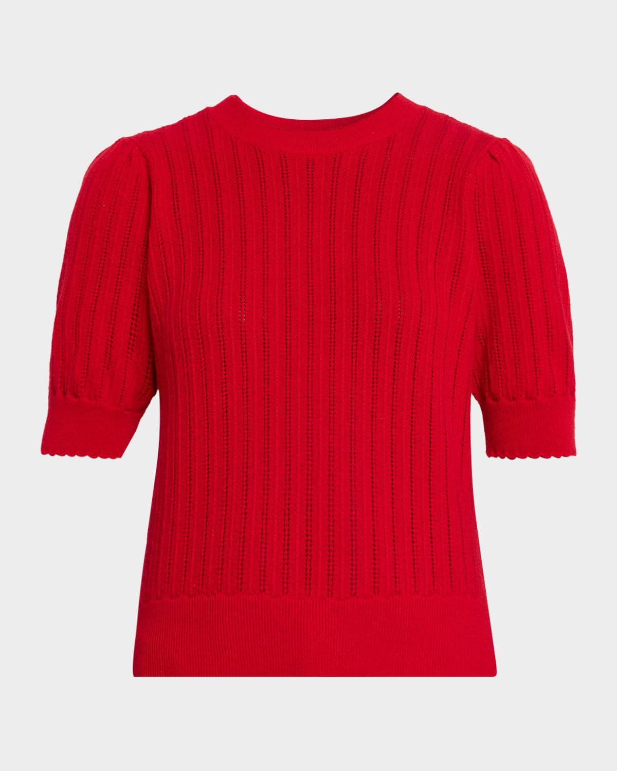 FRAME The Ladder Pointelle Cashmere Sweater · LARGE