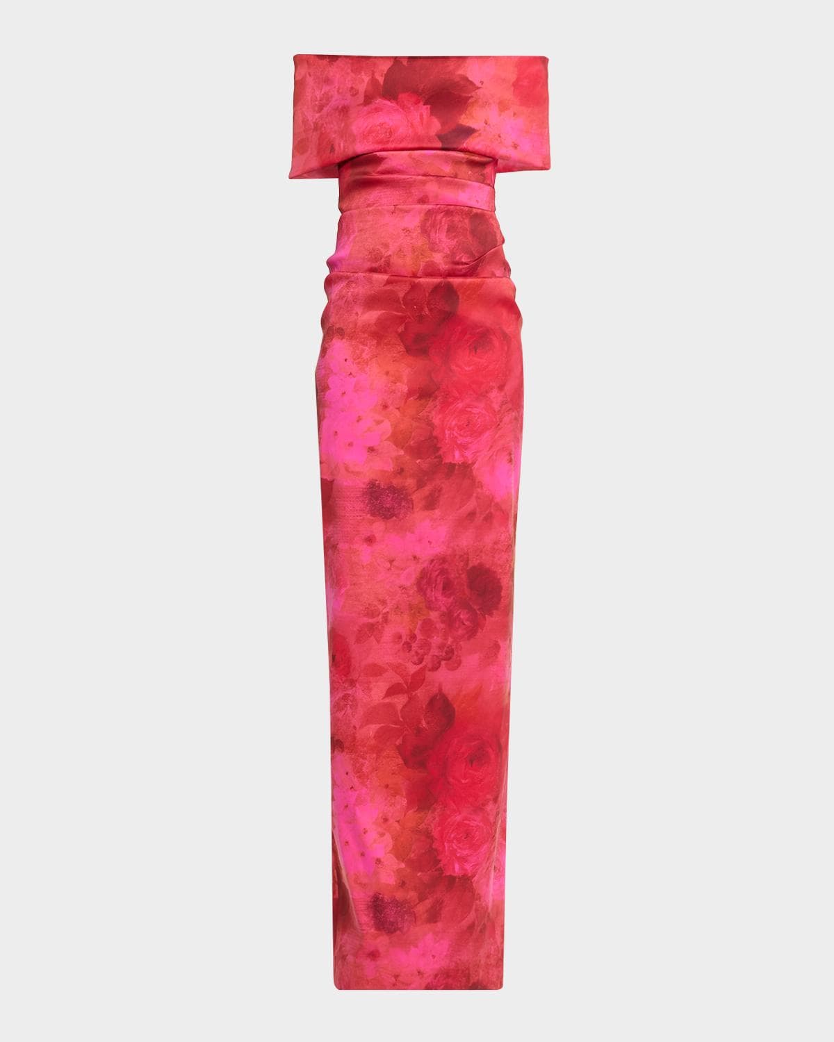 Rickie Freeman for Teri Jon Floral Stretch Mikado Off-Shoulder Gown · 16